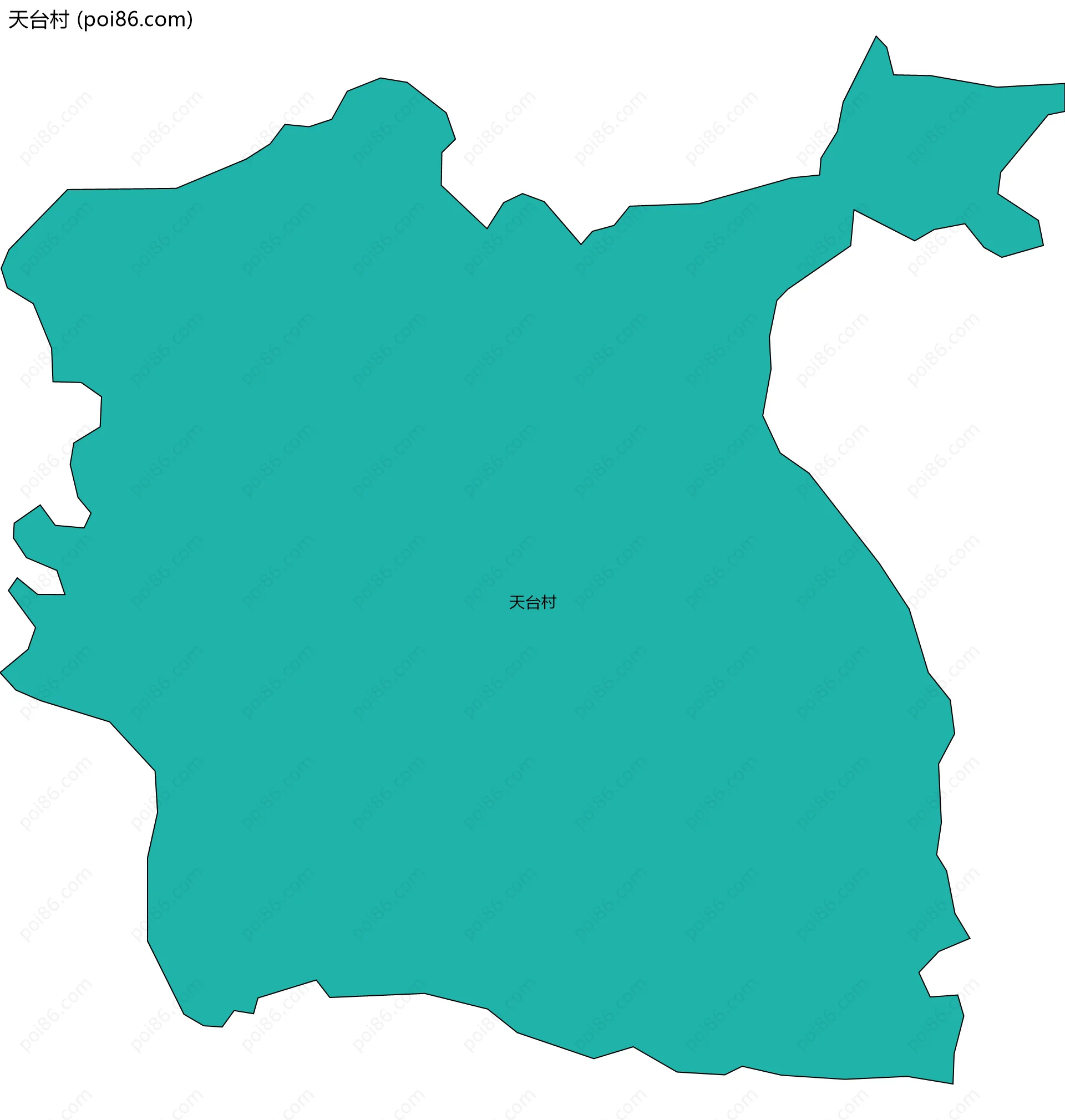 天台村边界地图