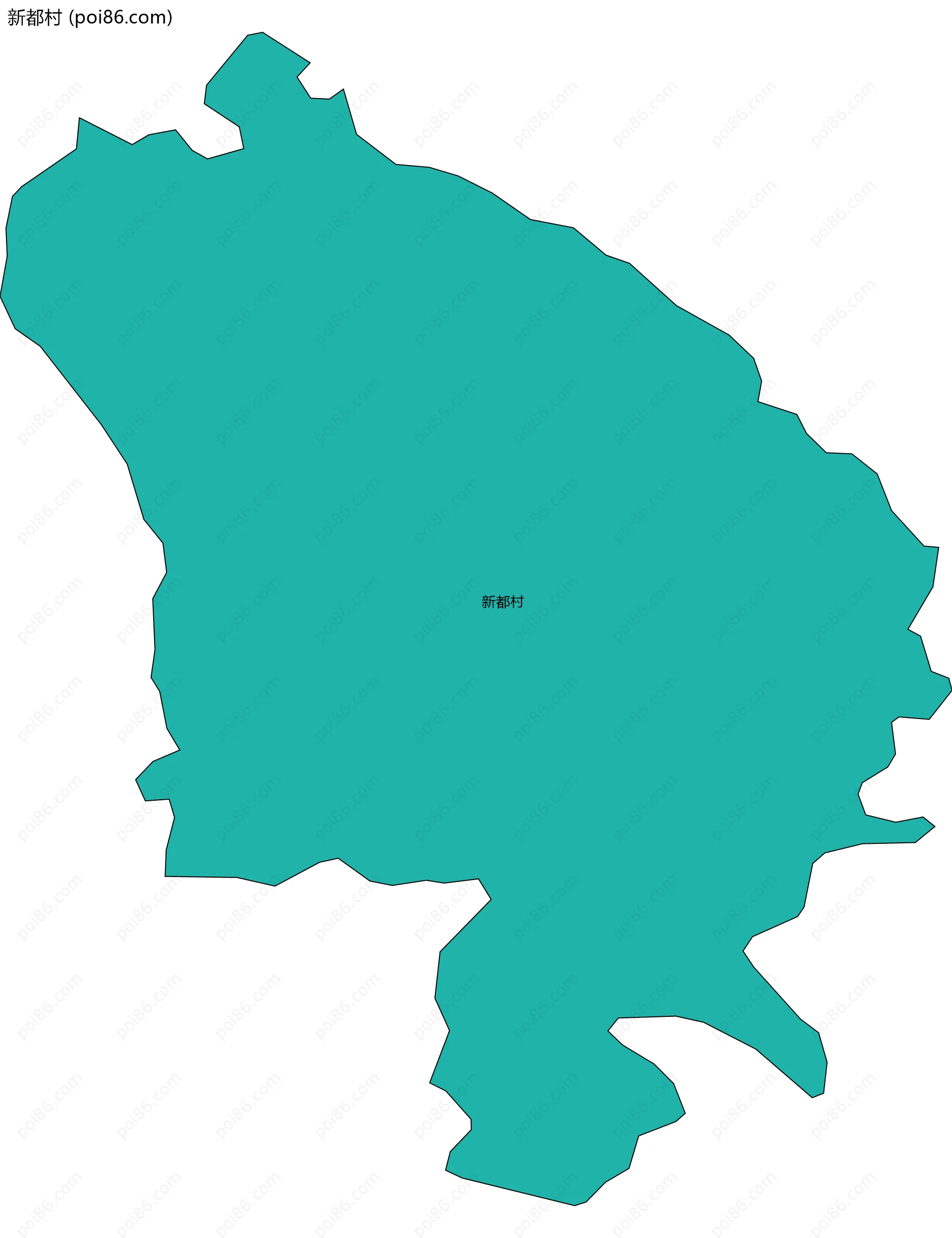 新都村边界地图