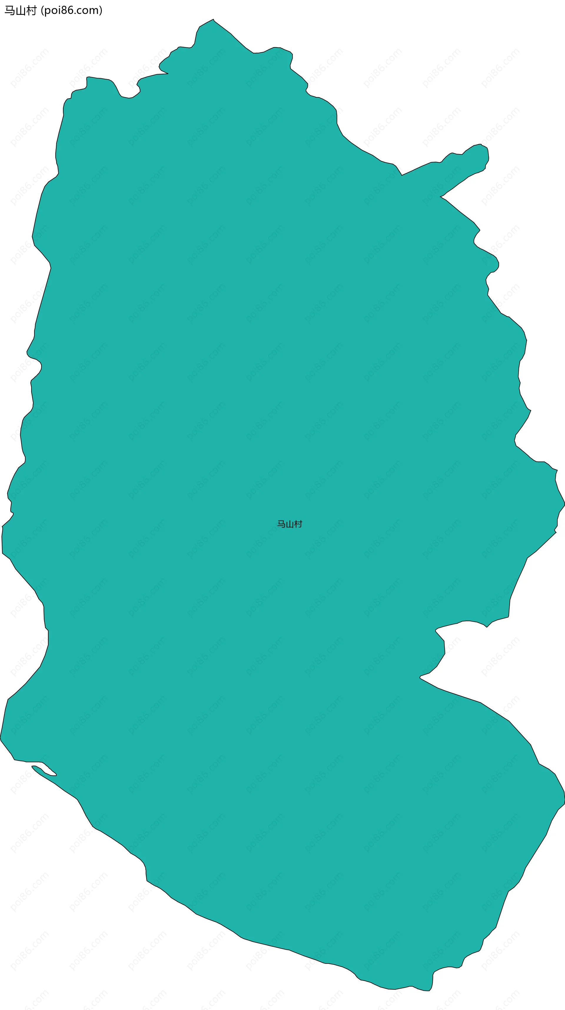 马山村边界地图