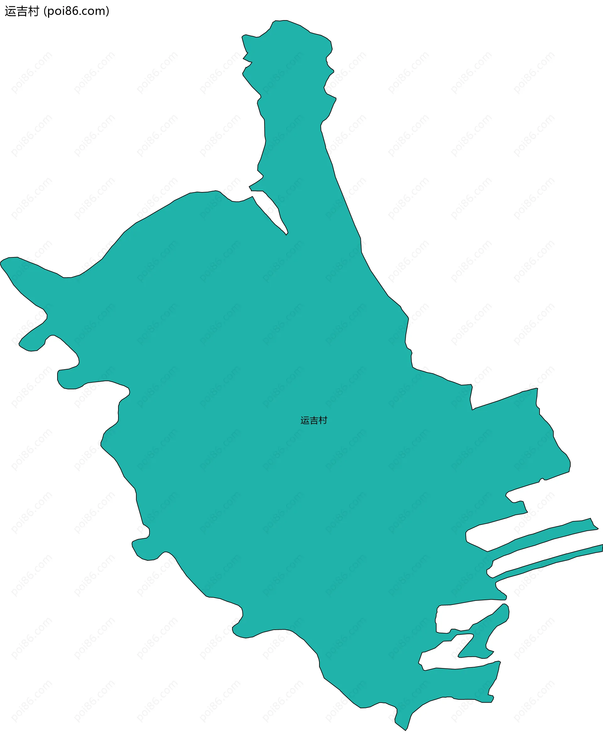 运吉村边界地图