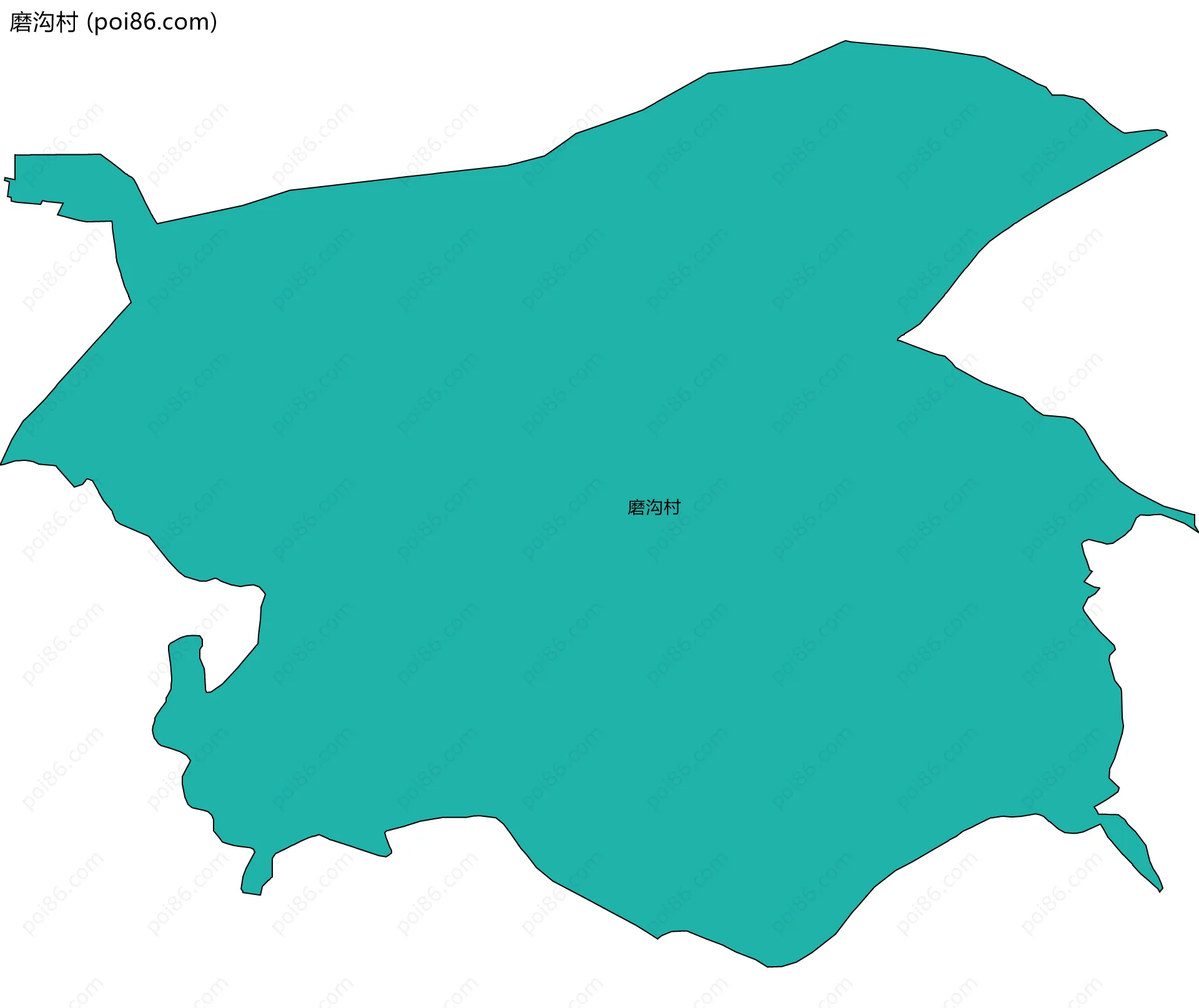 磨沟村边界地图