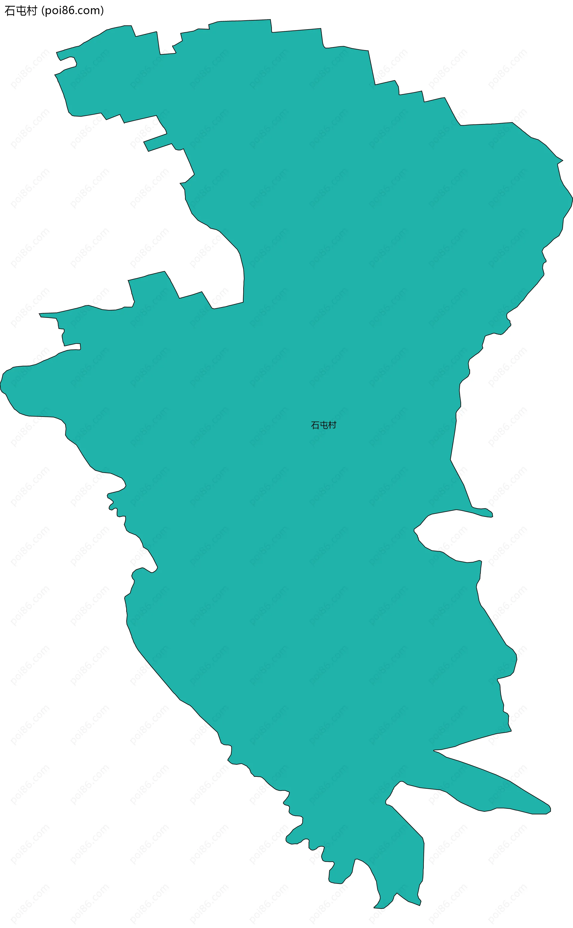 石屯村边界地图