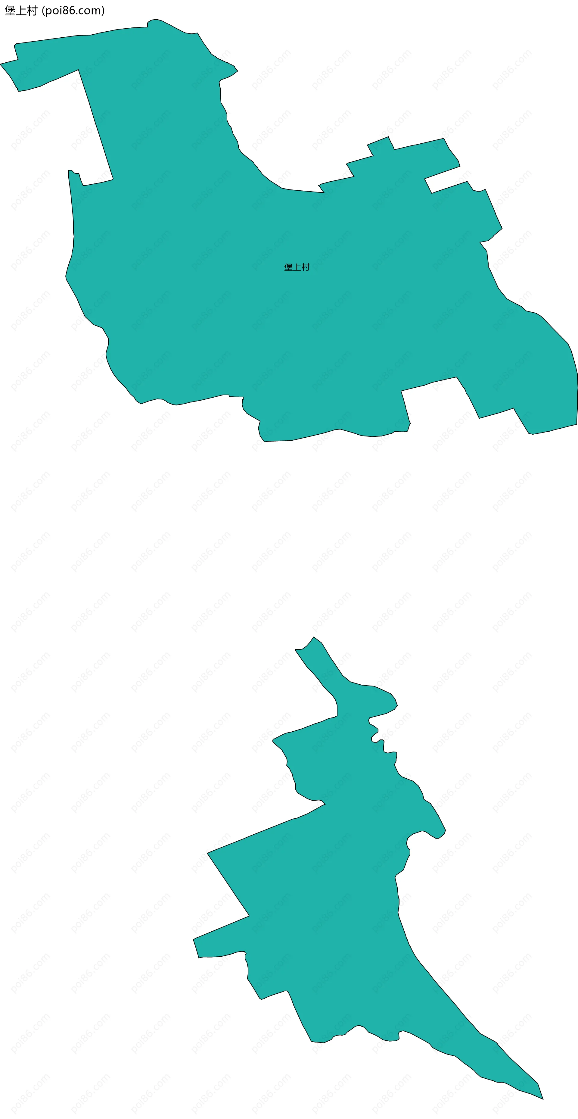 堡上村边界地图