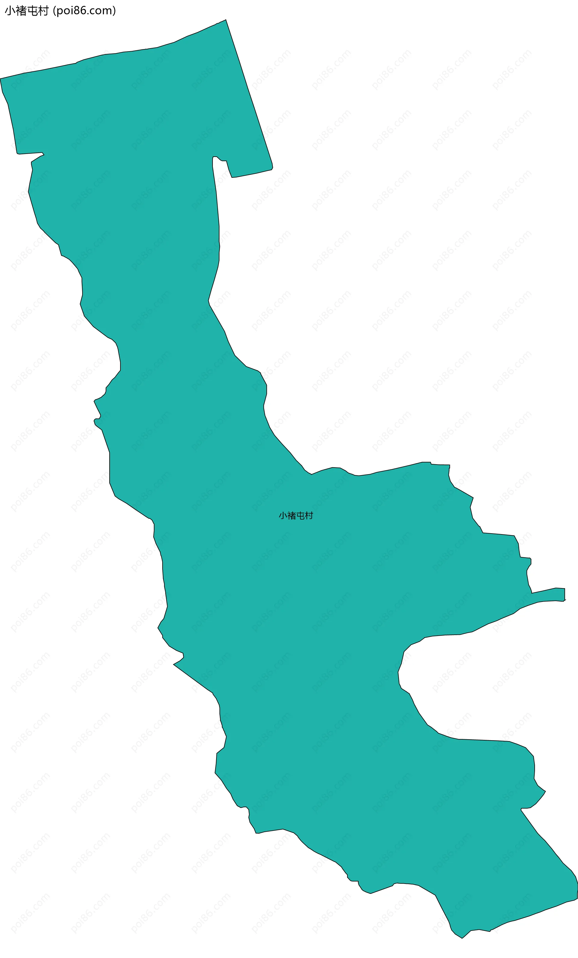 小褚屯村边界地图