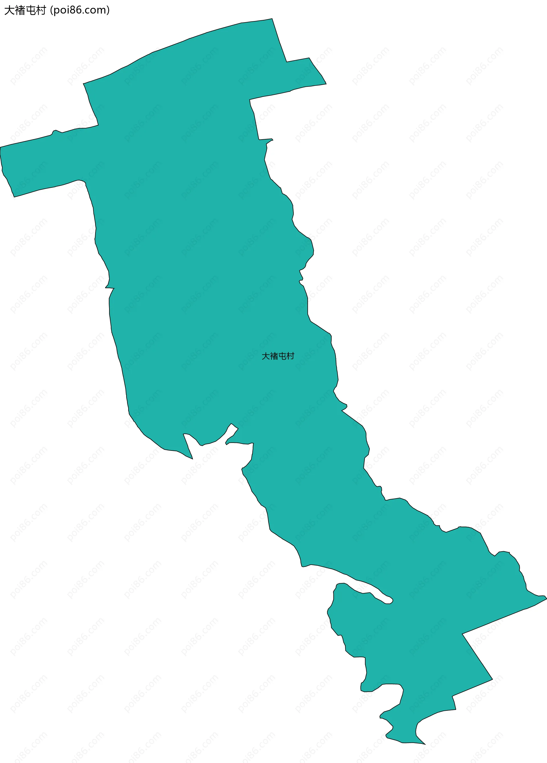 大褚屯村边界地图