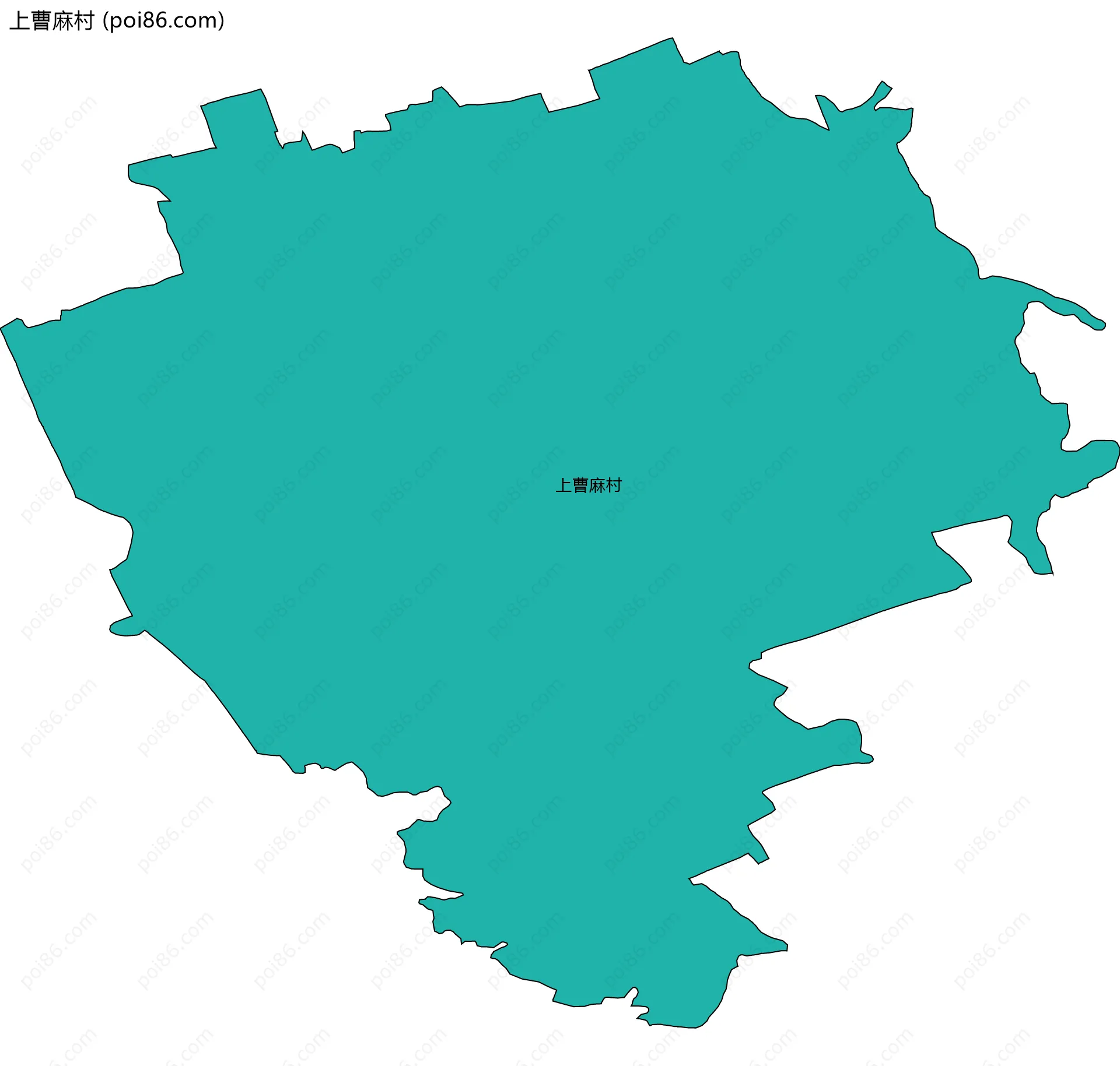 上曹麻村边界地图