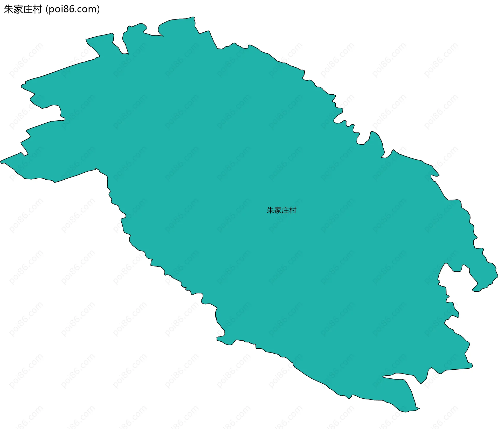 朱家庄村边界地图