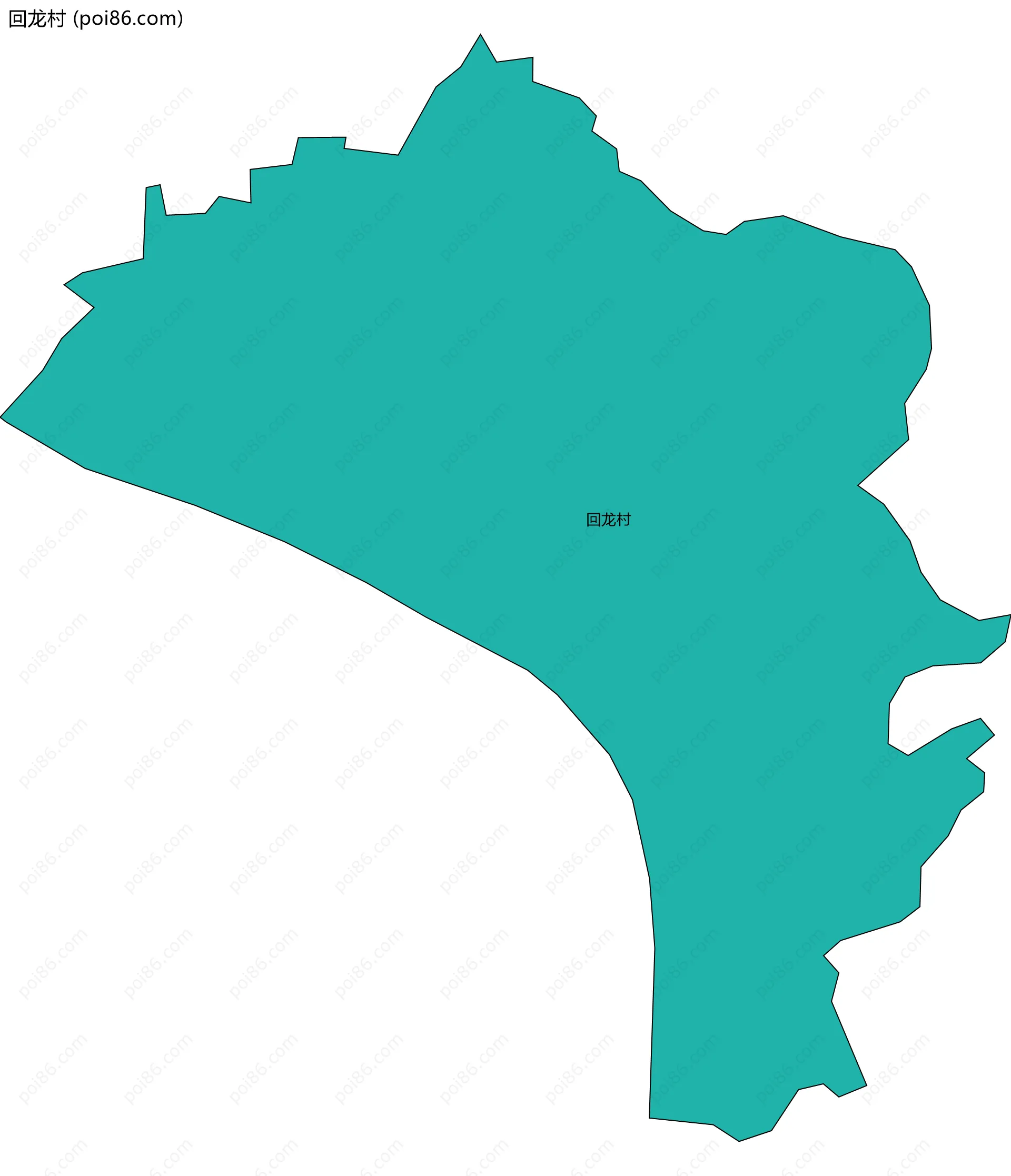 回龙村边界地图