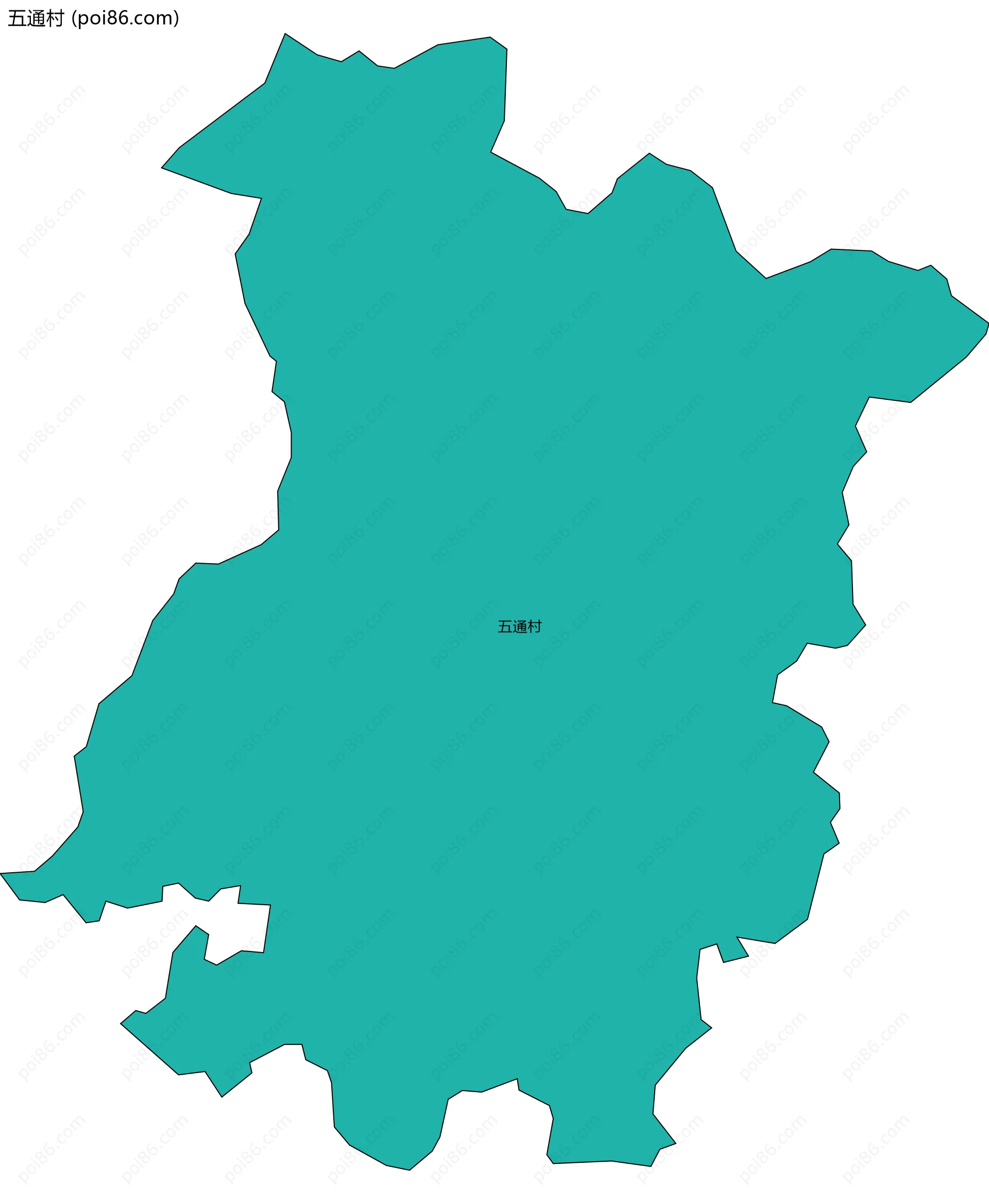 五通村边界地图