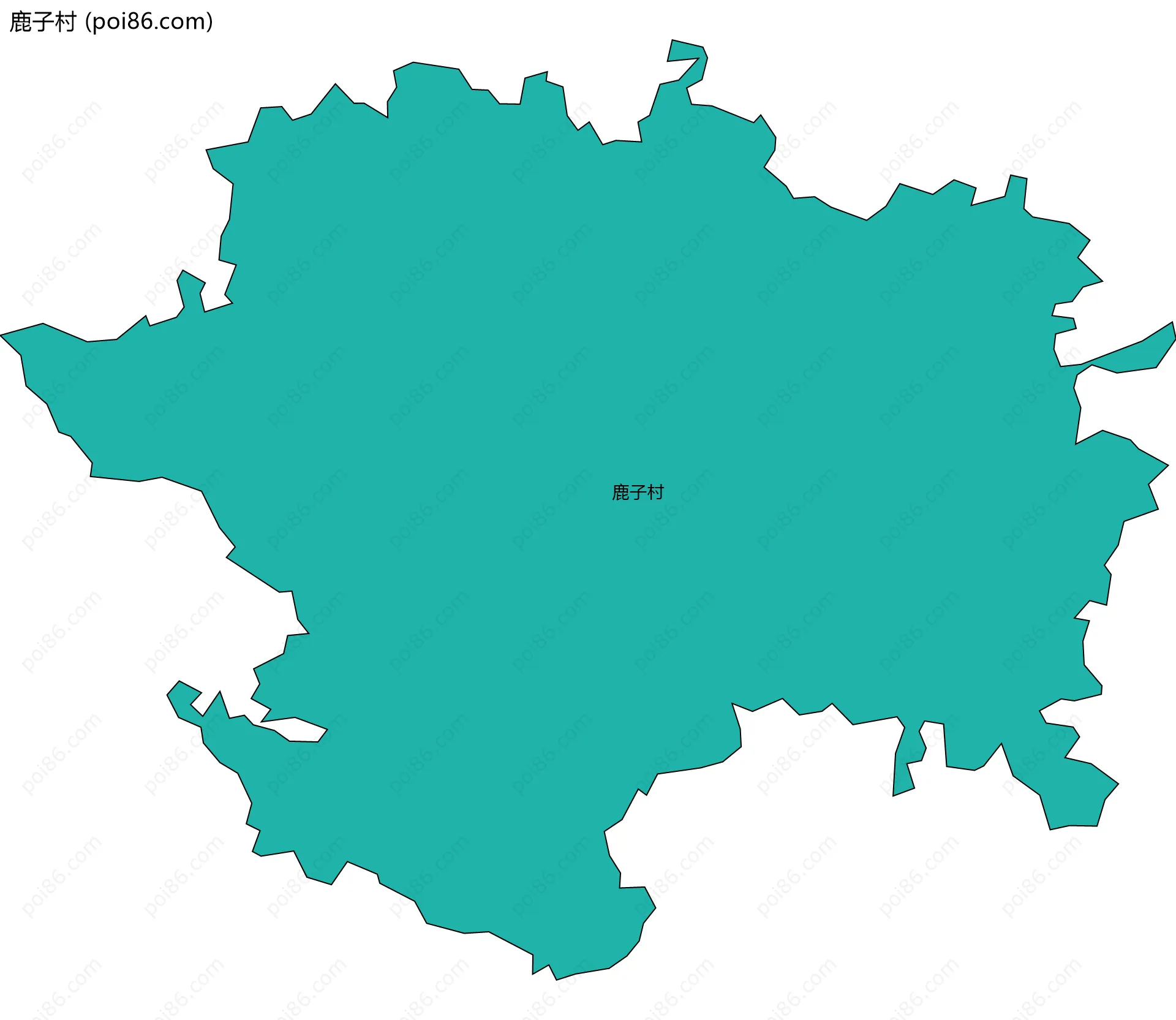 鹿子村边界地图