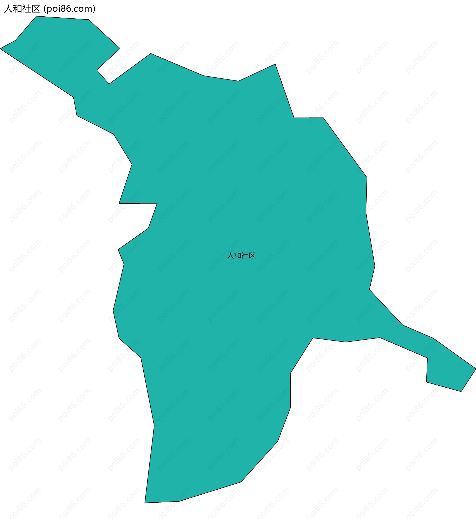 人和社区边界地图