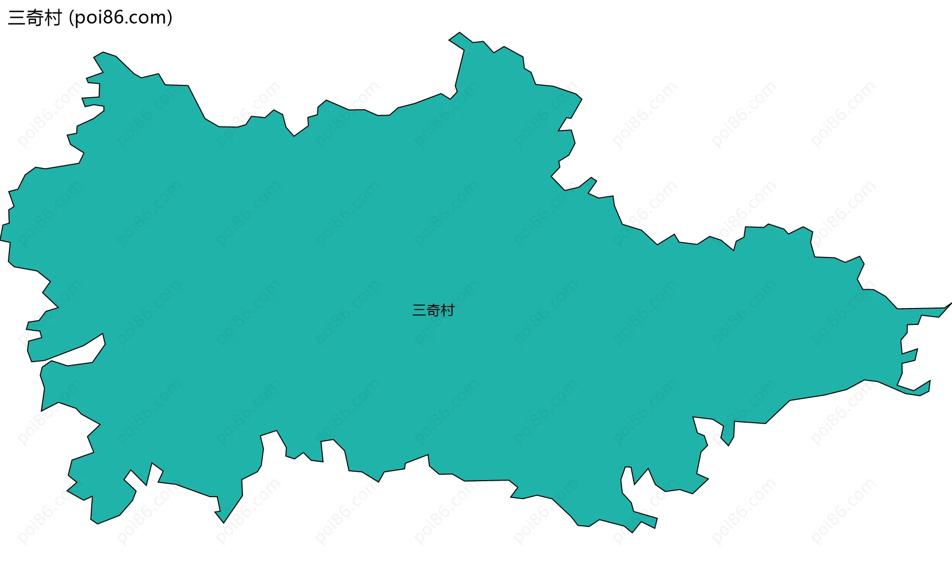 三奇村边界地图
