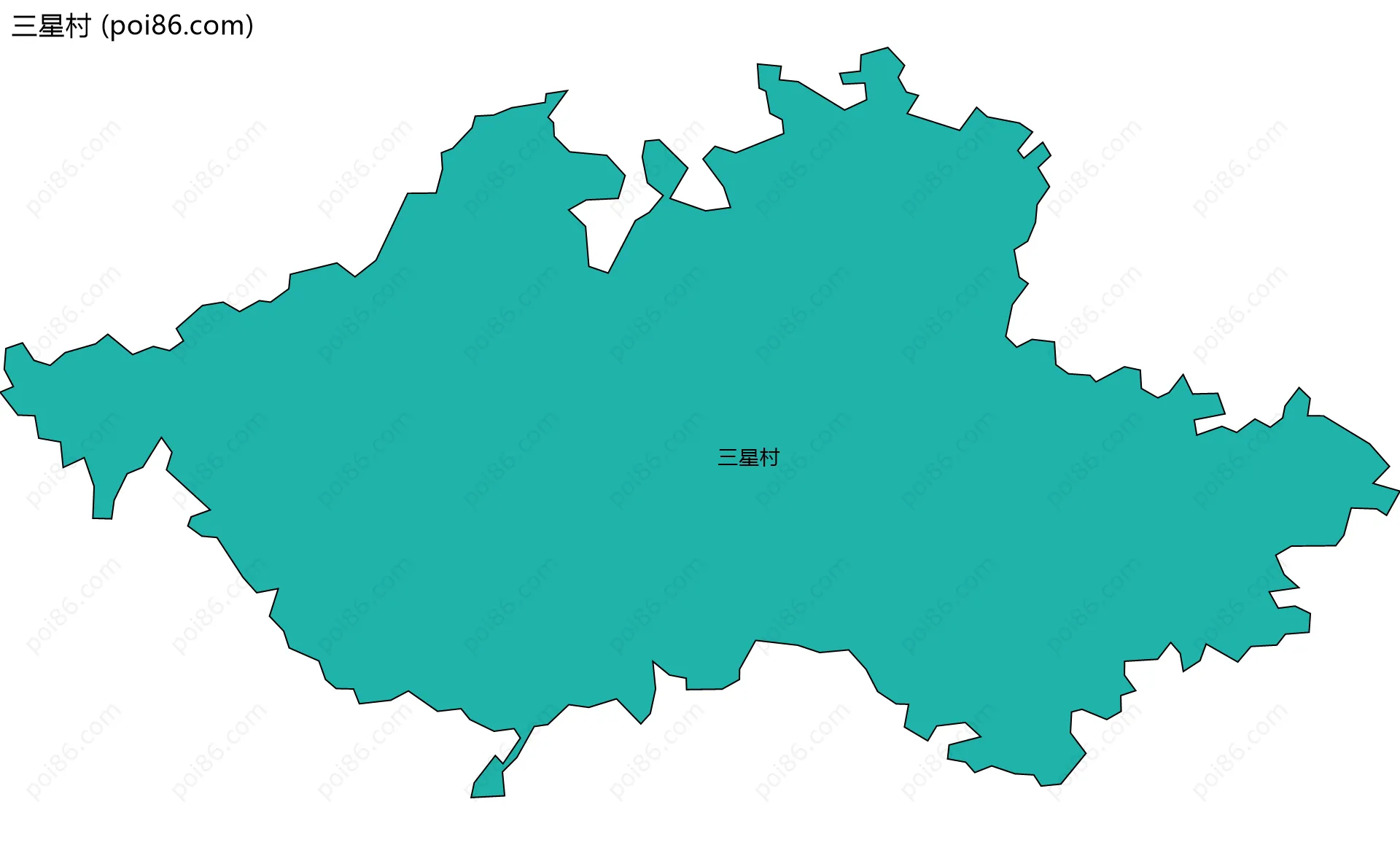 三星村边界地图