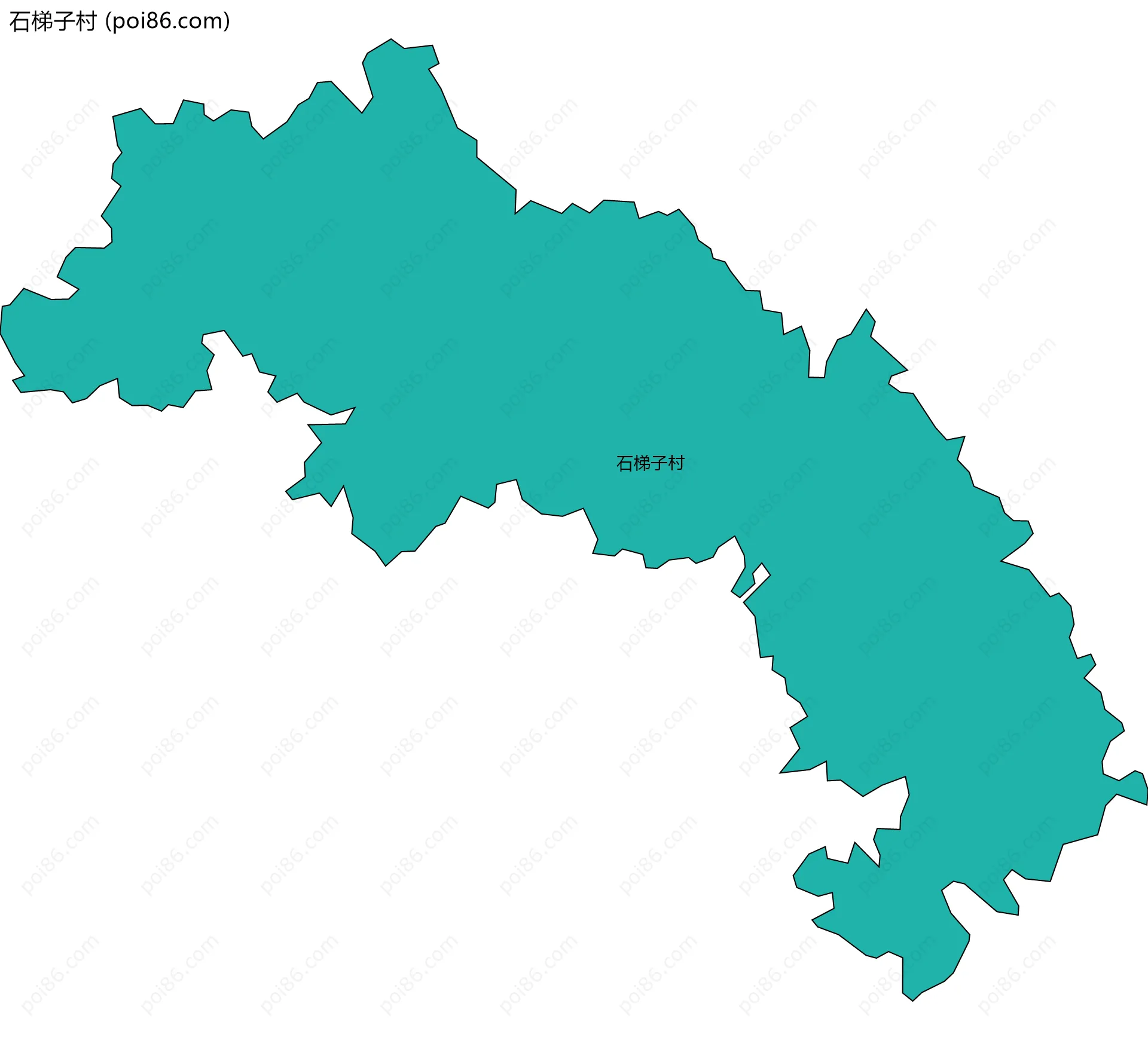 石梯子村边界地图