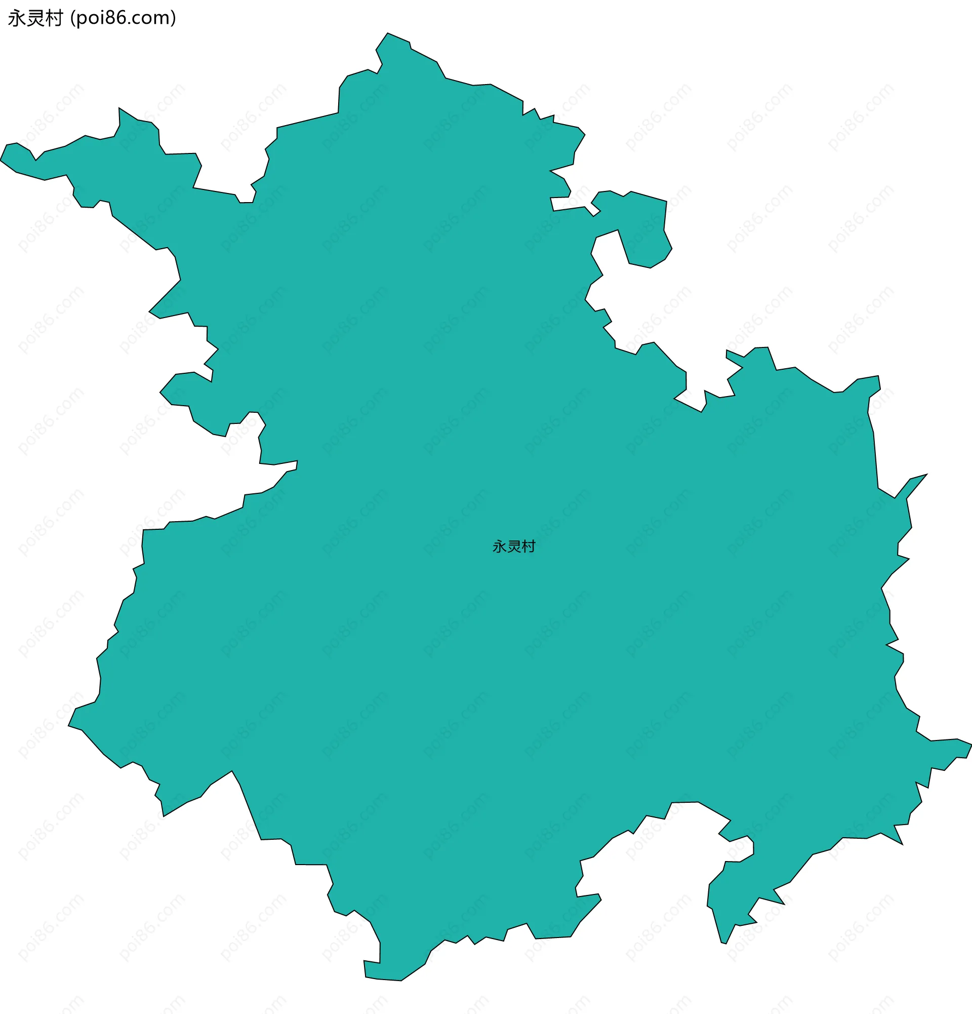 永灵村边界地图
