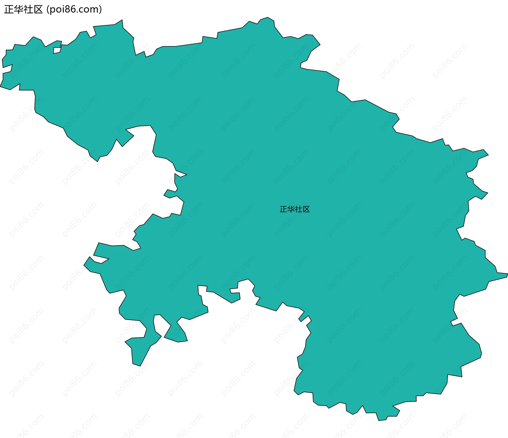 正华社区边界地图