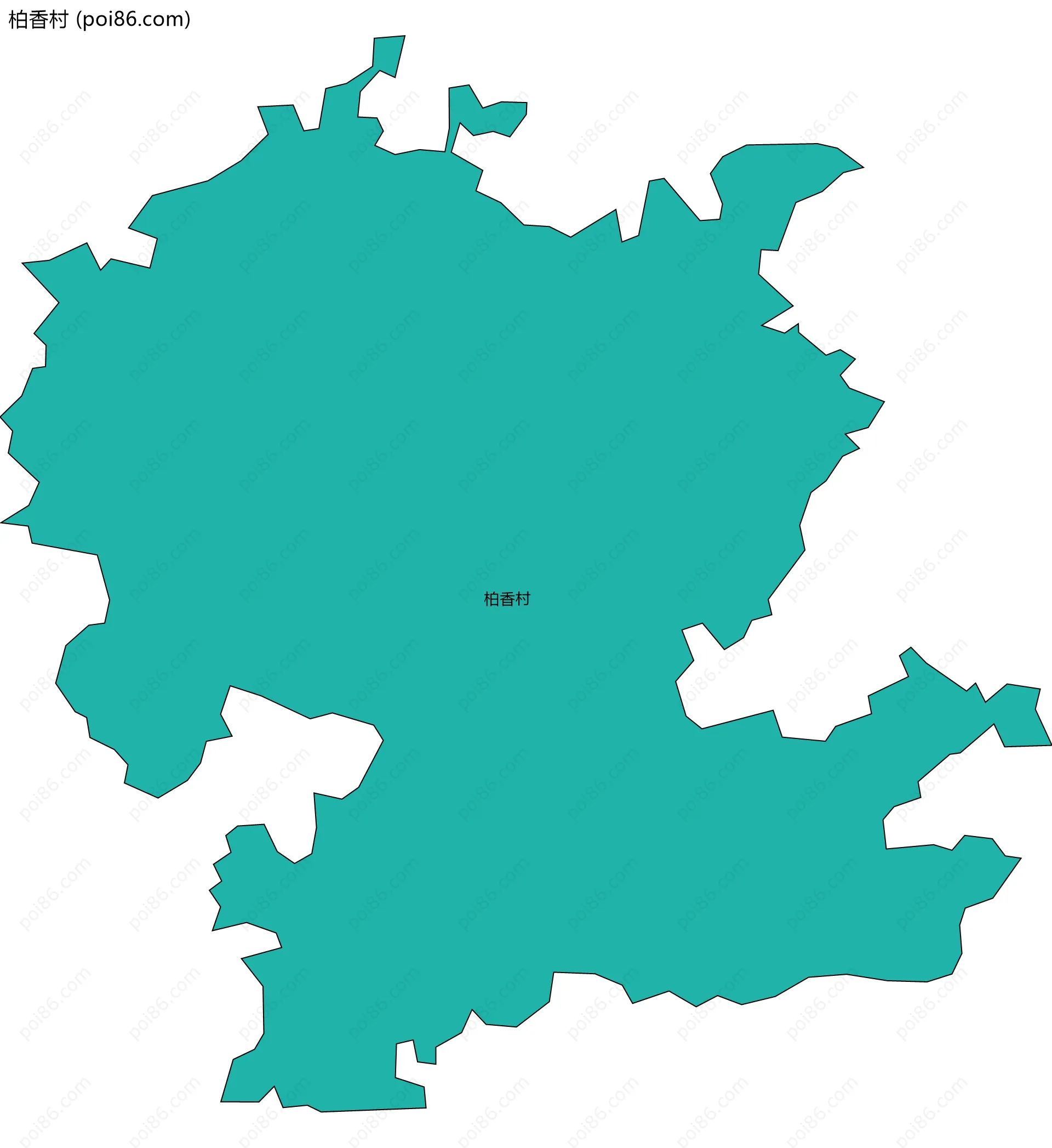 柏香村边界地图