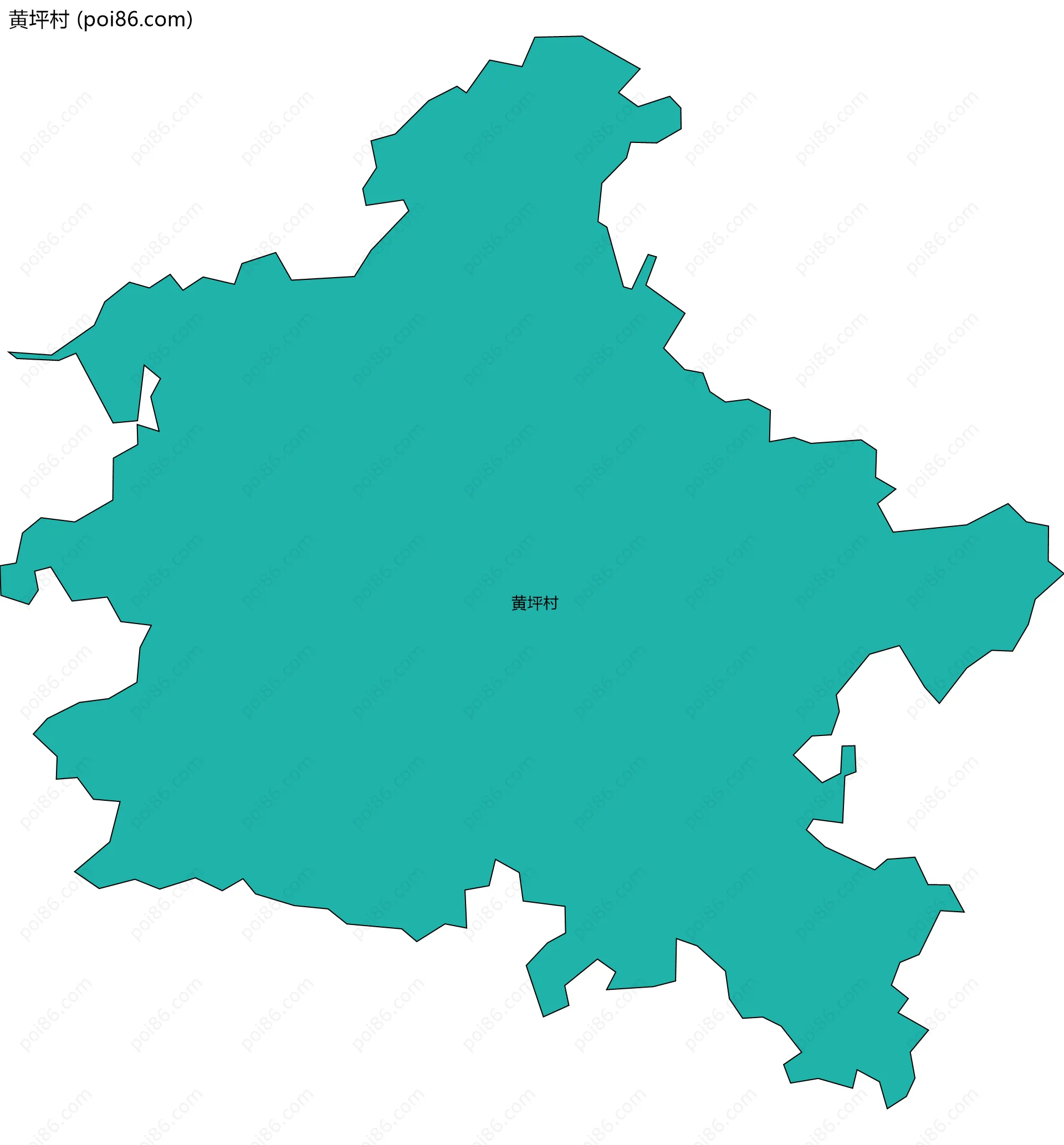 黄坪村边界地图