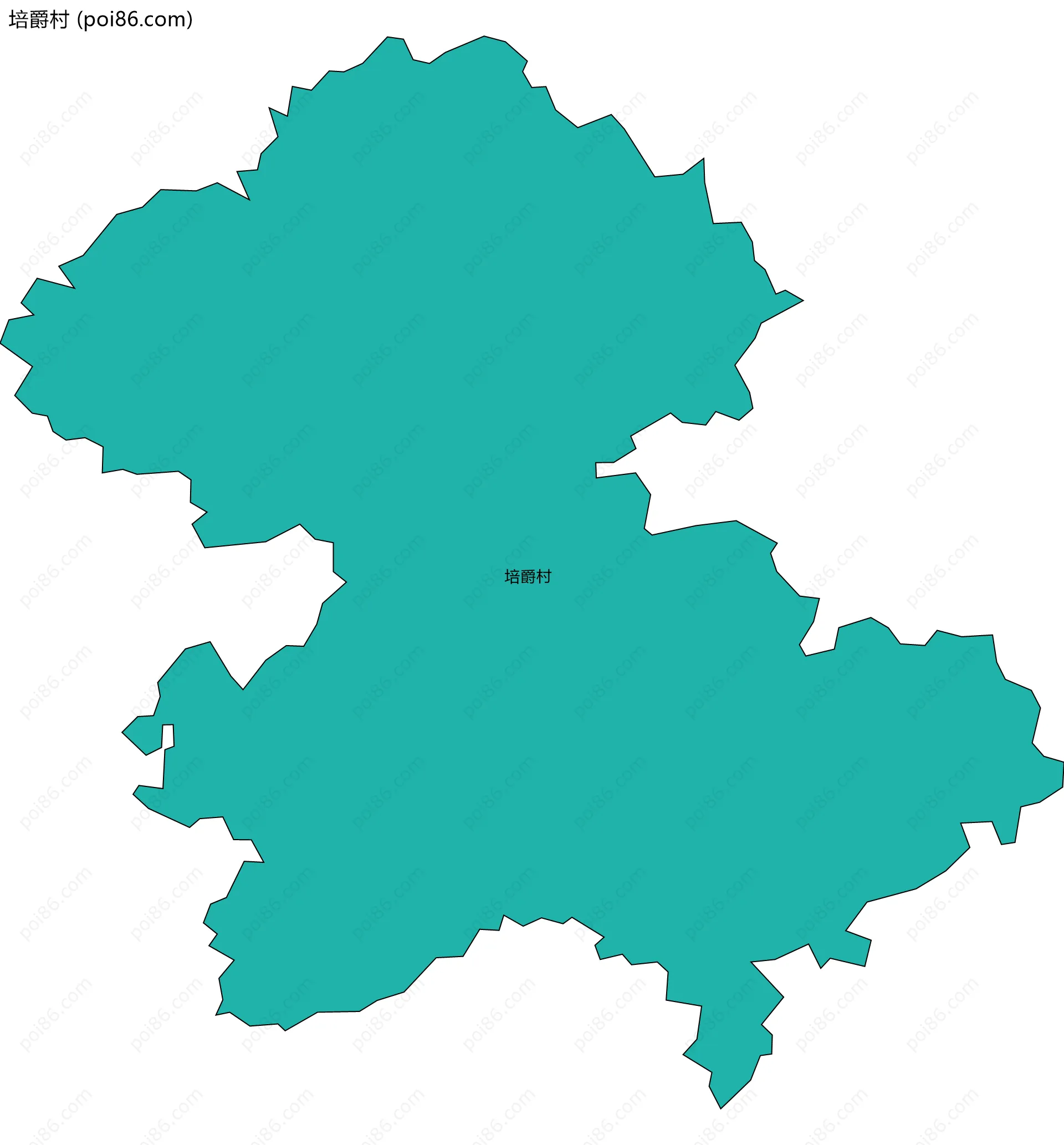 培爵村边界地图