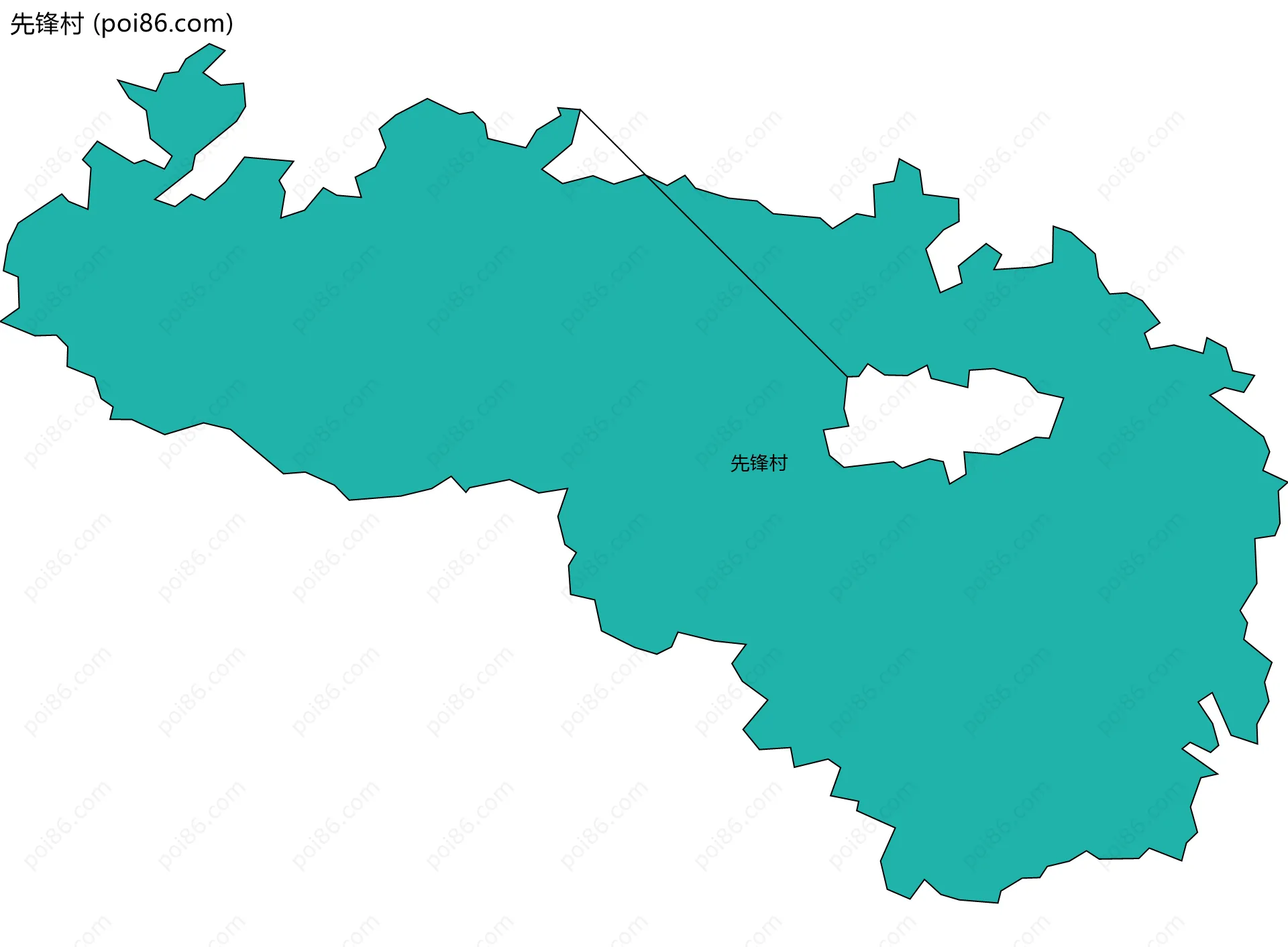 先锋村边界地图