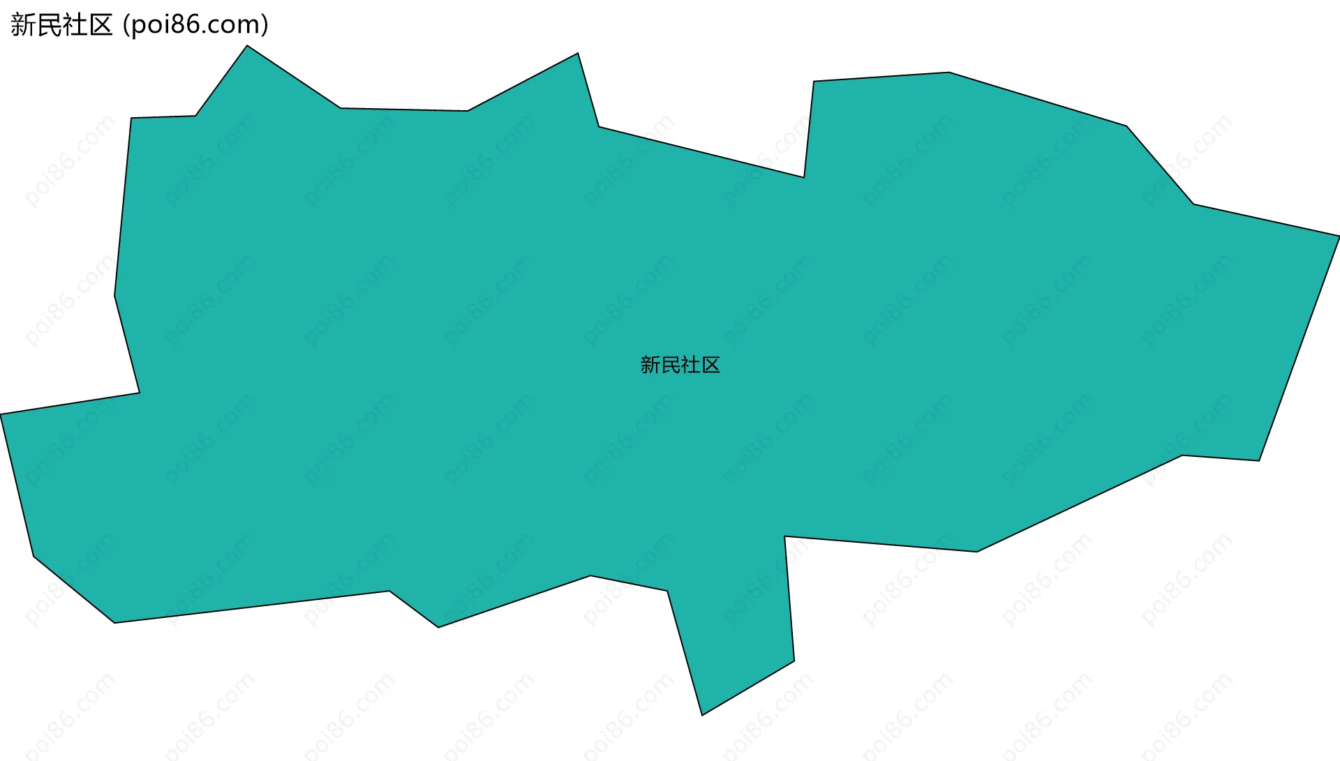 新民社区边界地图