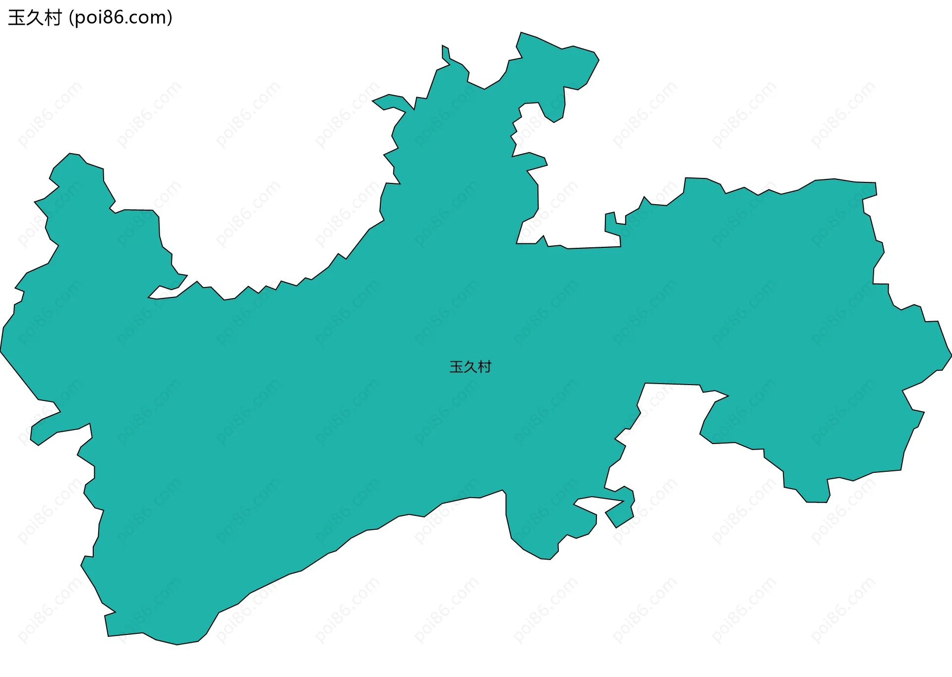 玉久村边界地图