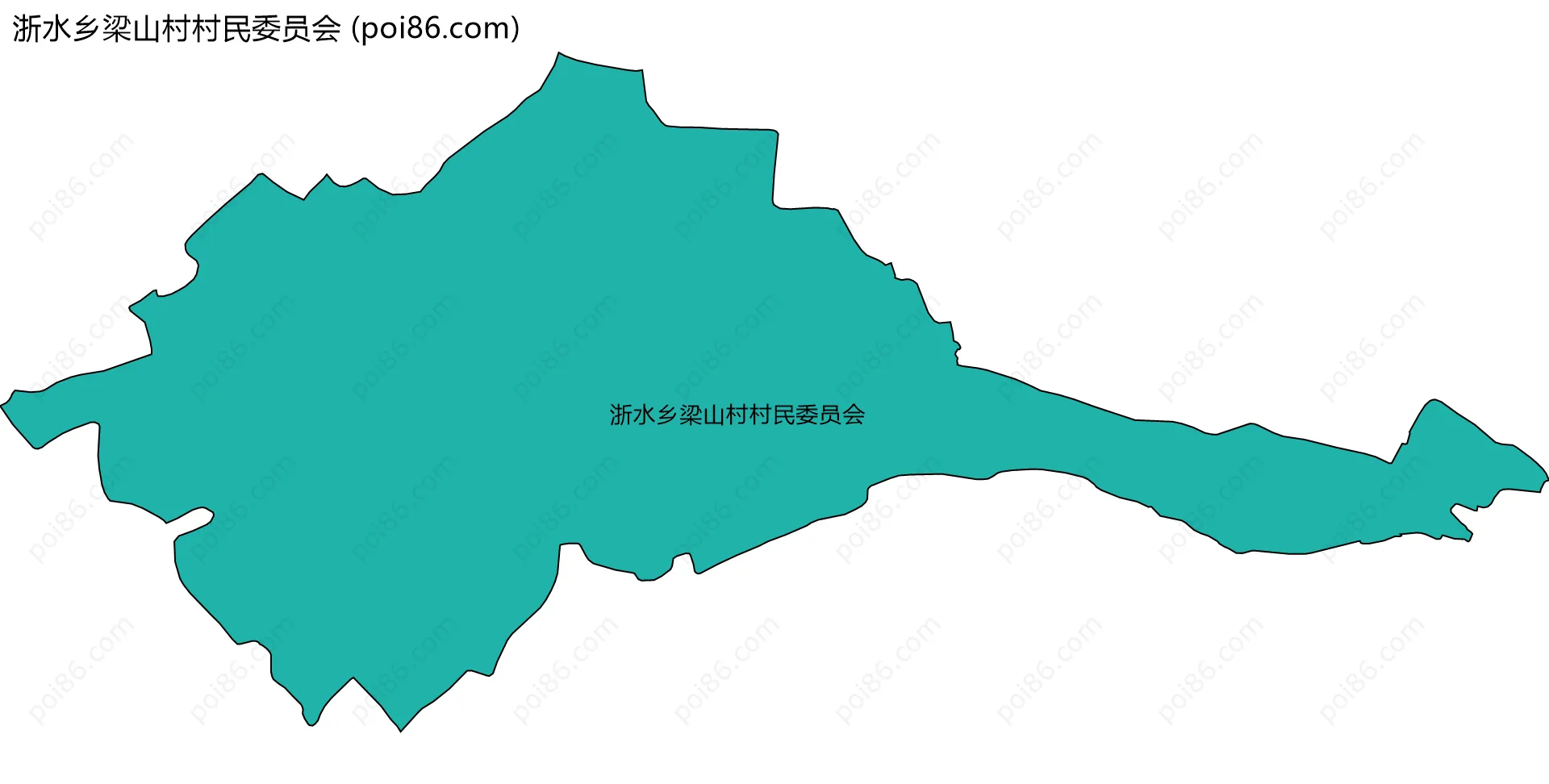 浙水乡梁山村村民委员会边界地图