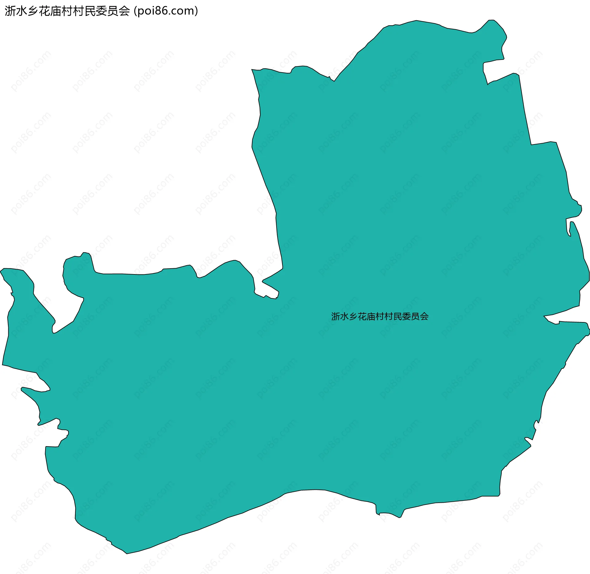 浙水乡花庙村村民委员会边界地图