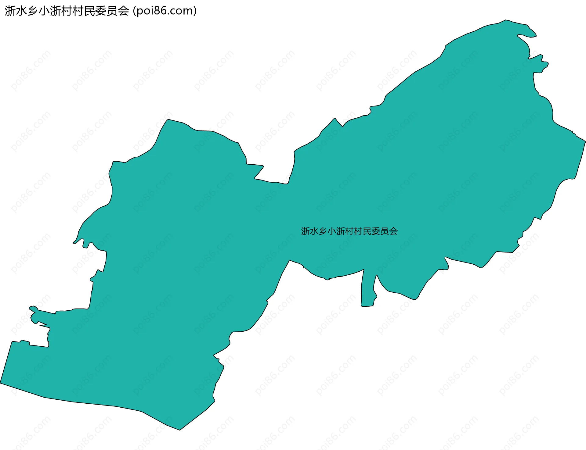 浙水乡小浙村村民委员会边界地图