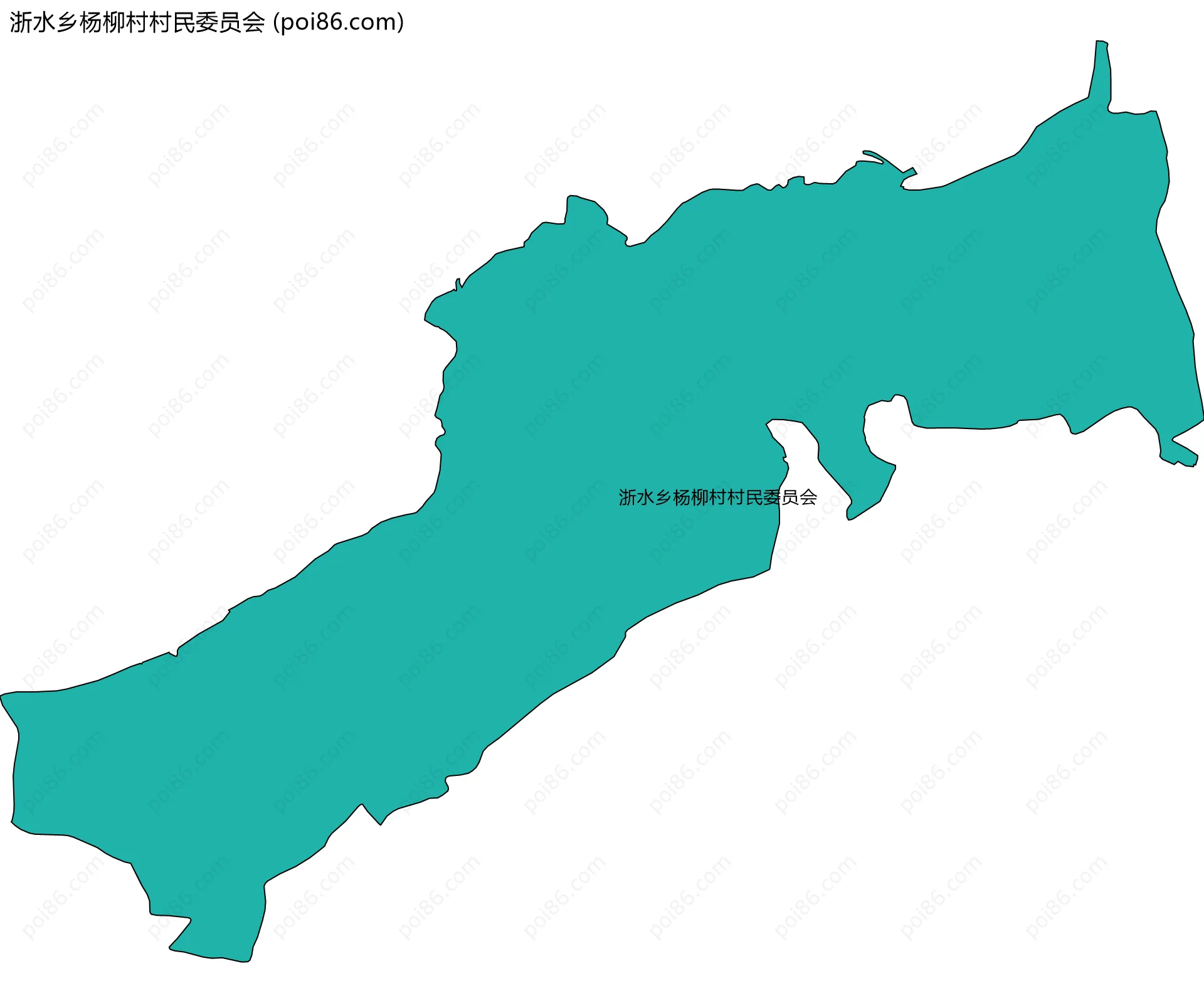 浙水乡杨柳村村民委员会边界地图