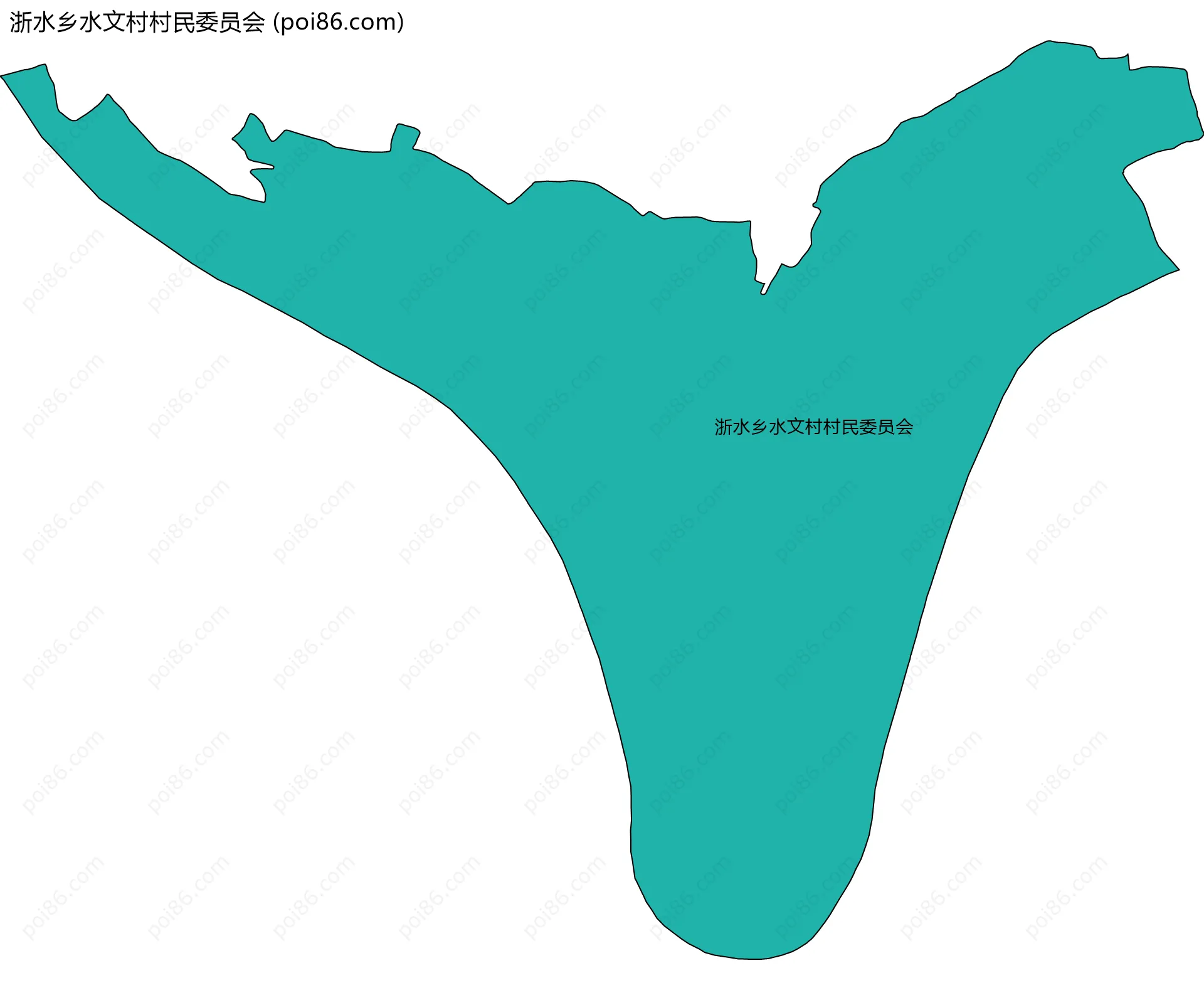 浙水乡水文村村民委员会边界地图