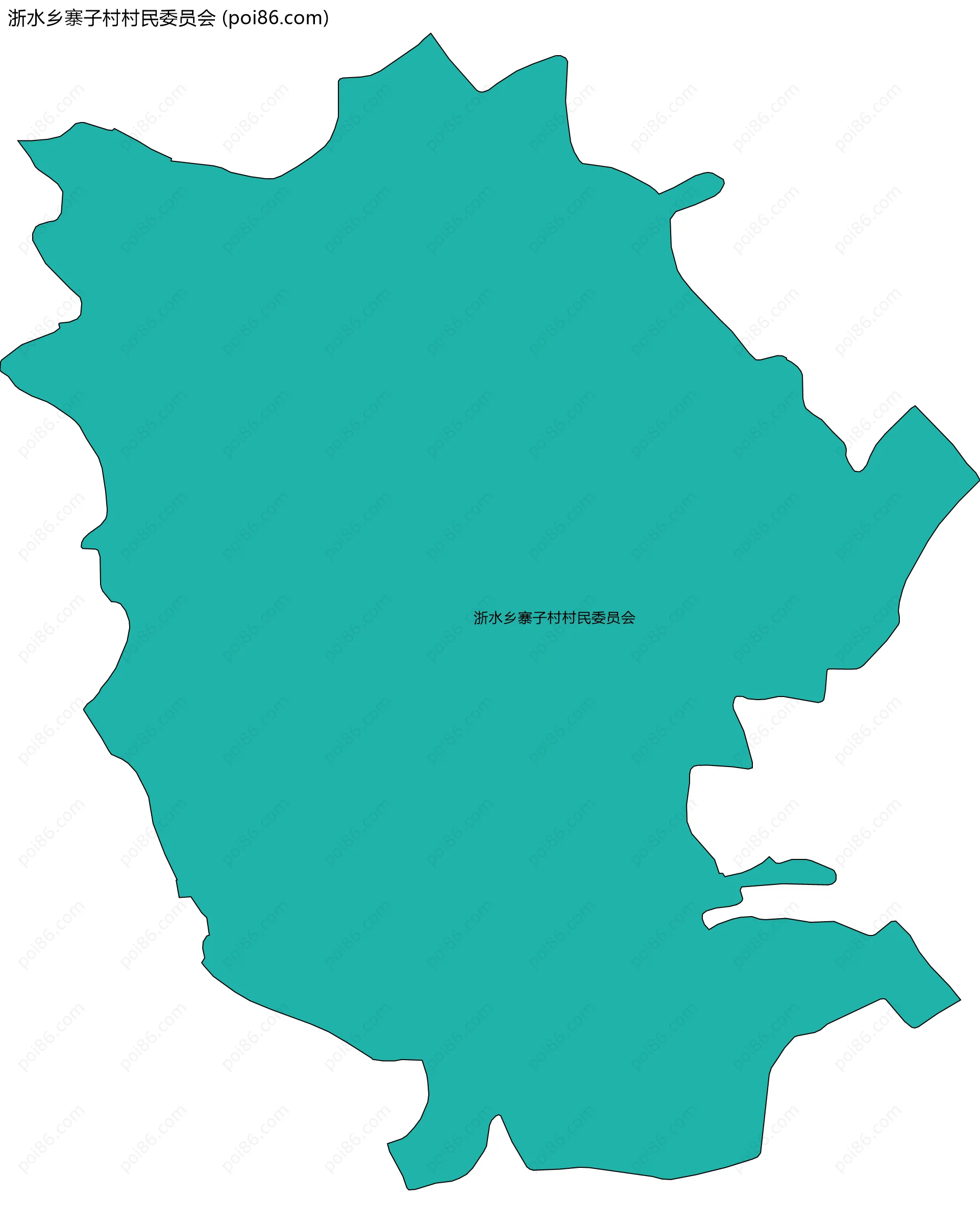 浙水乡寨子村村民委员会边界地图
