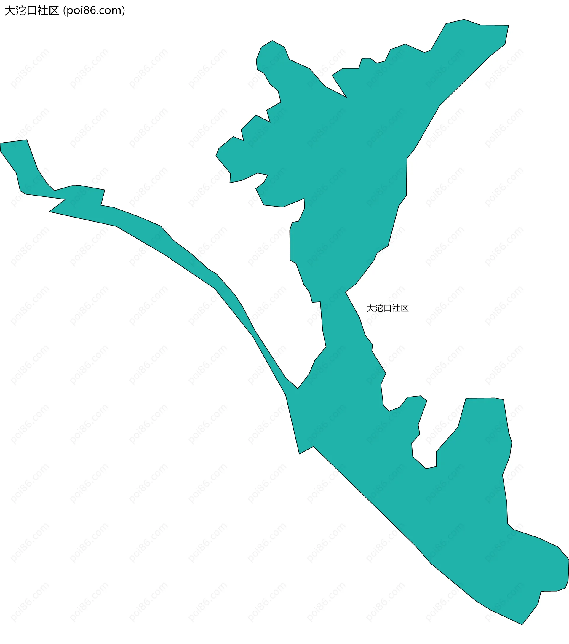 大沱口社区边界地图