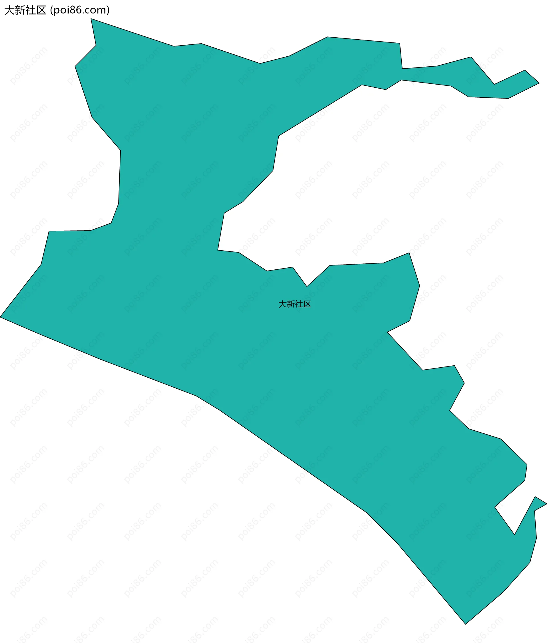 大新社区边界地图