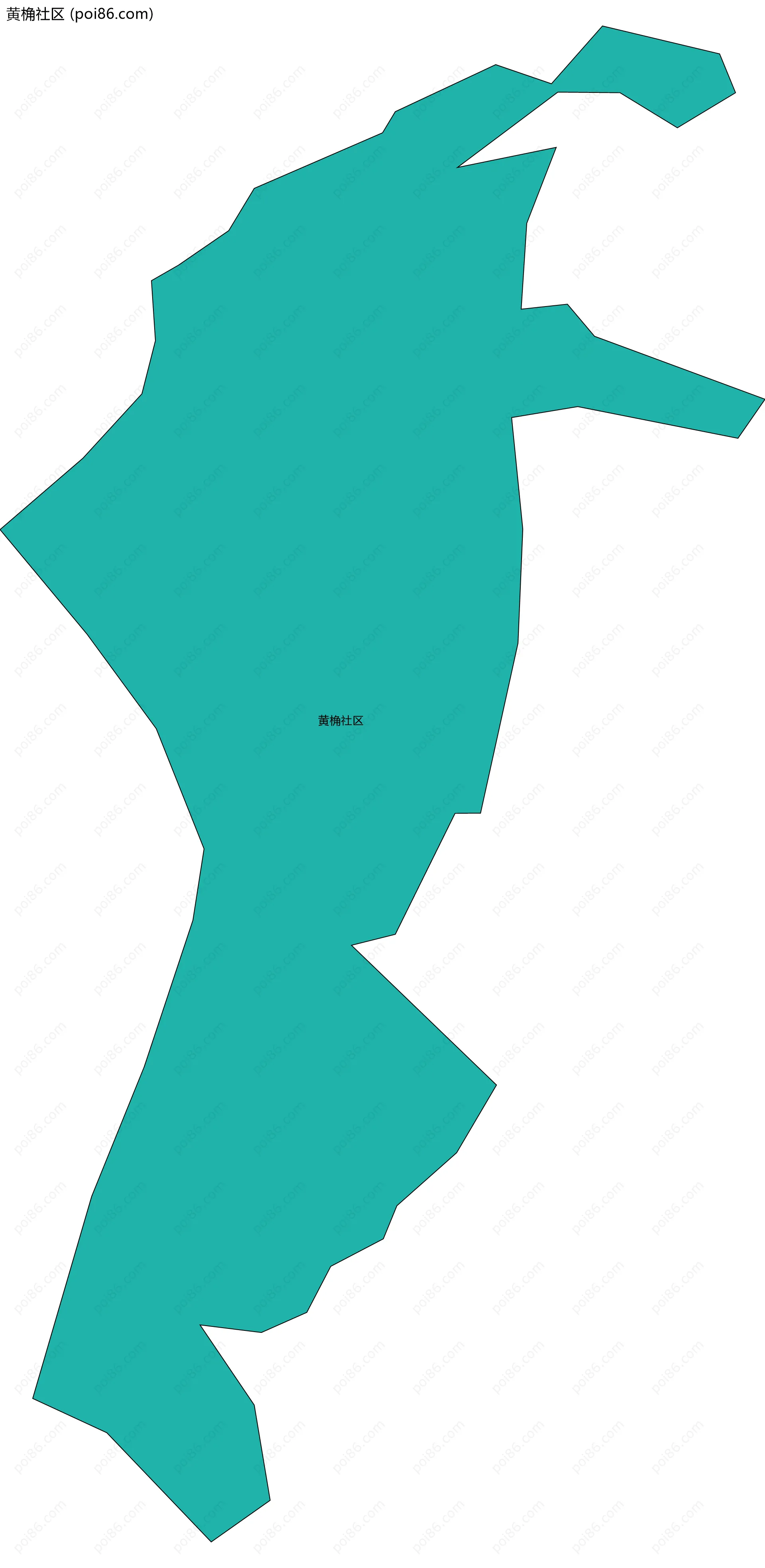 黄桷社区边界地图