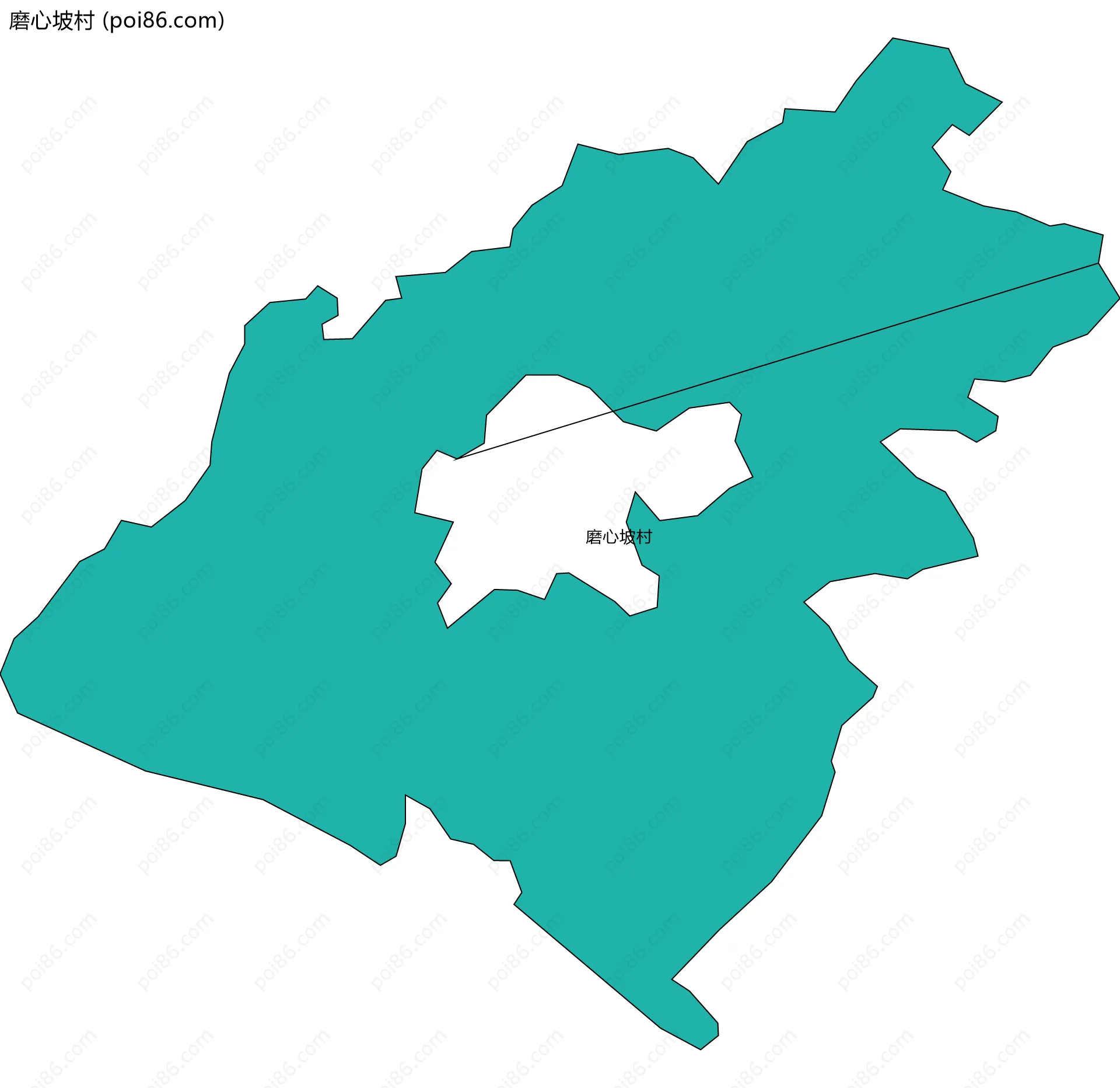 磨心坡村边界地图
