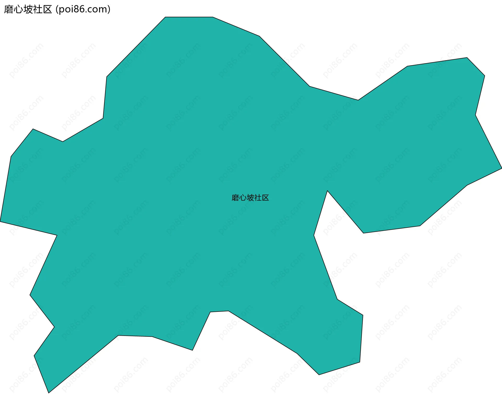 磨心坡社区边界地图