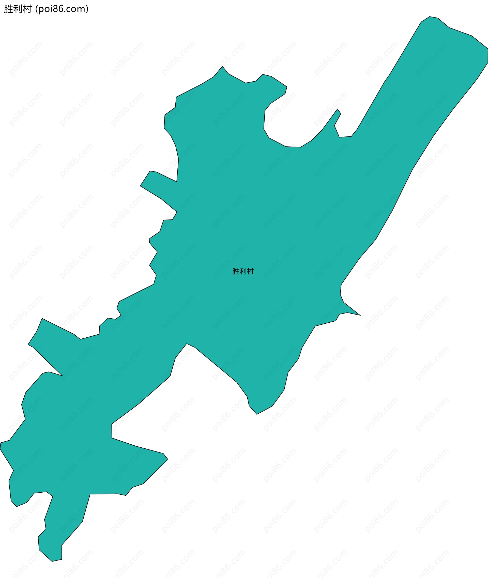 胜利村边界地图