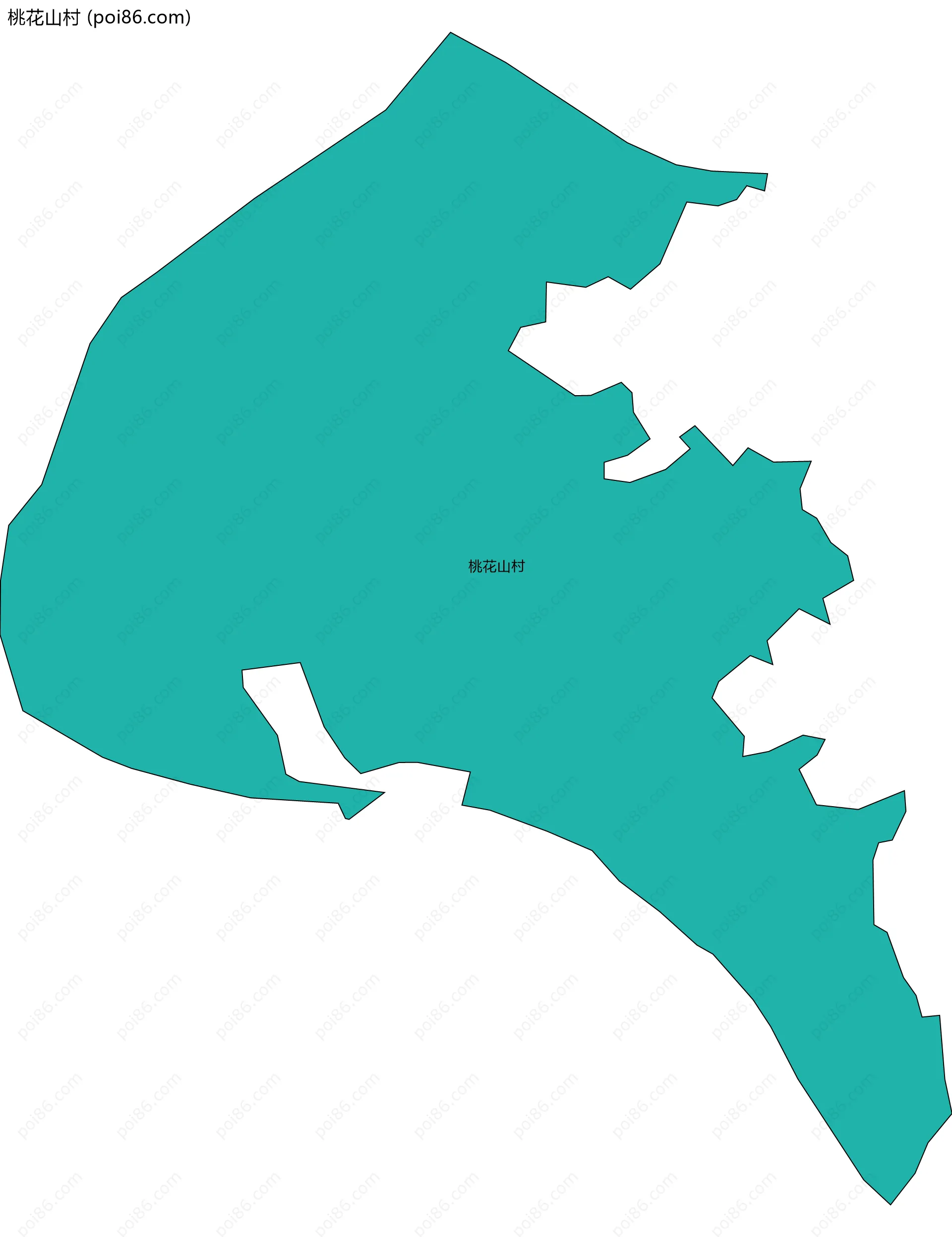 桃花山村边界地图