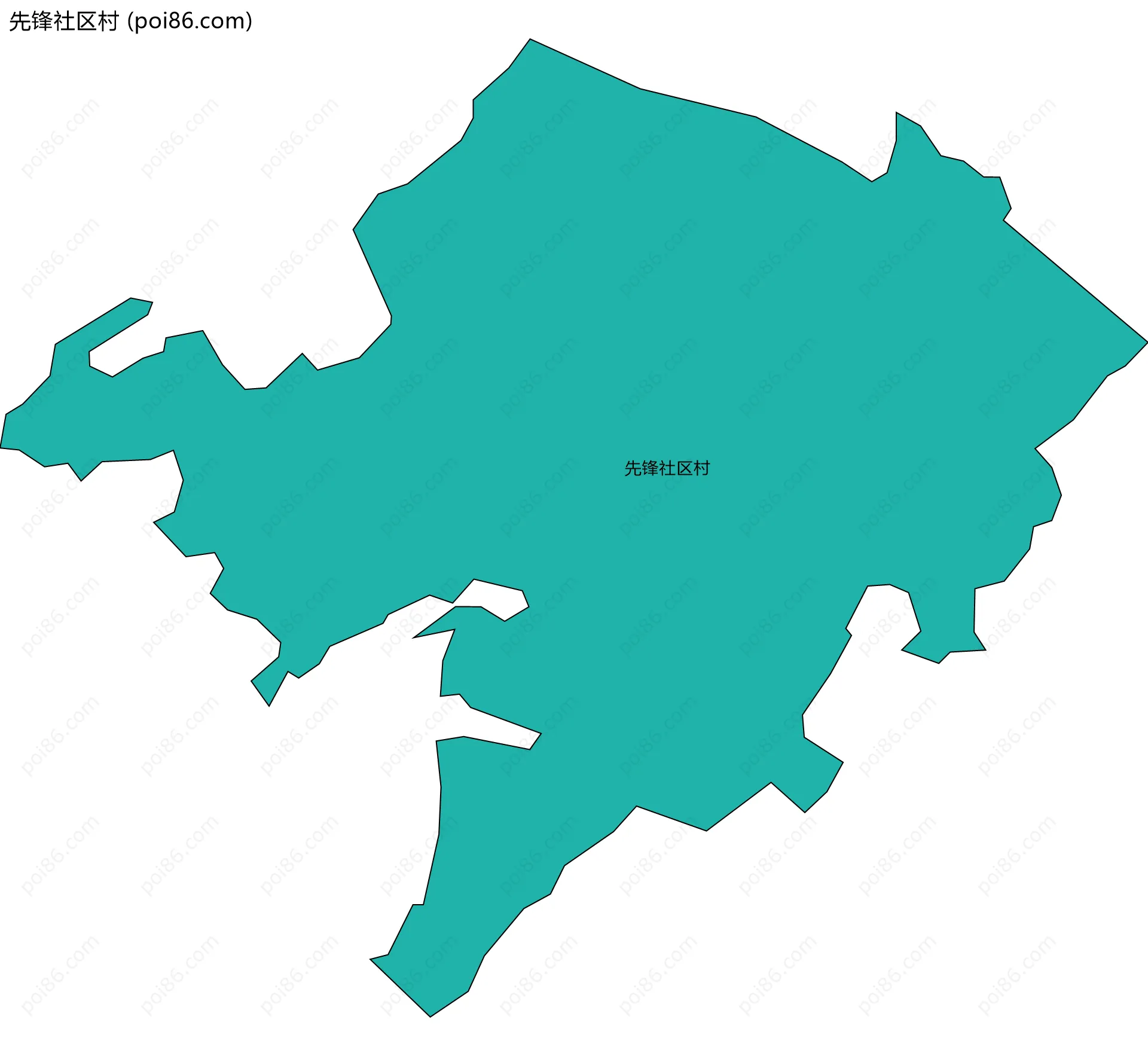 先锋社区村边界地图