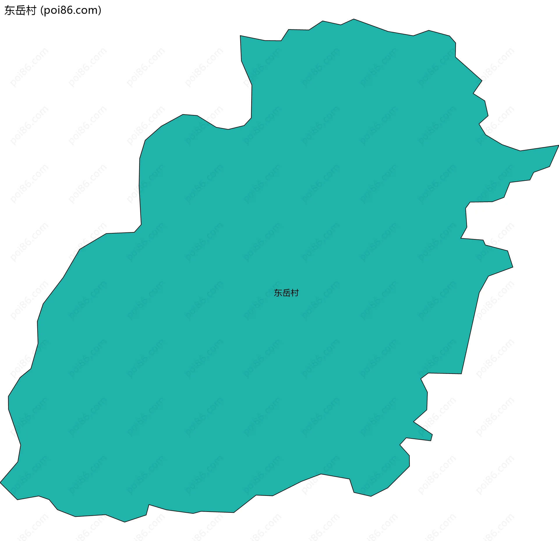 东岳村边界地图