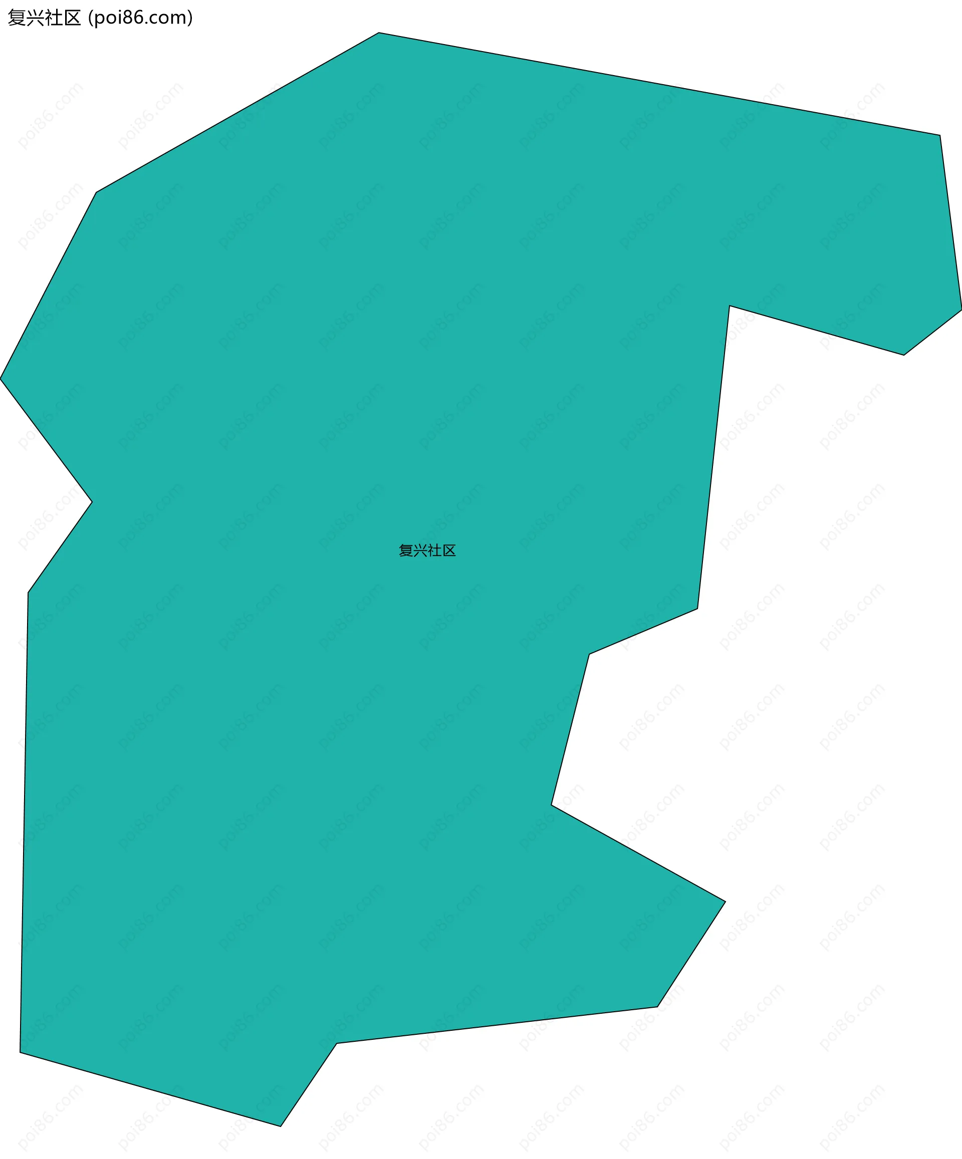 复兴社区边界地图