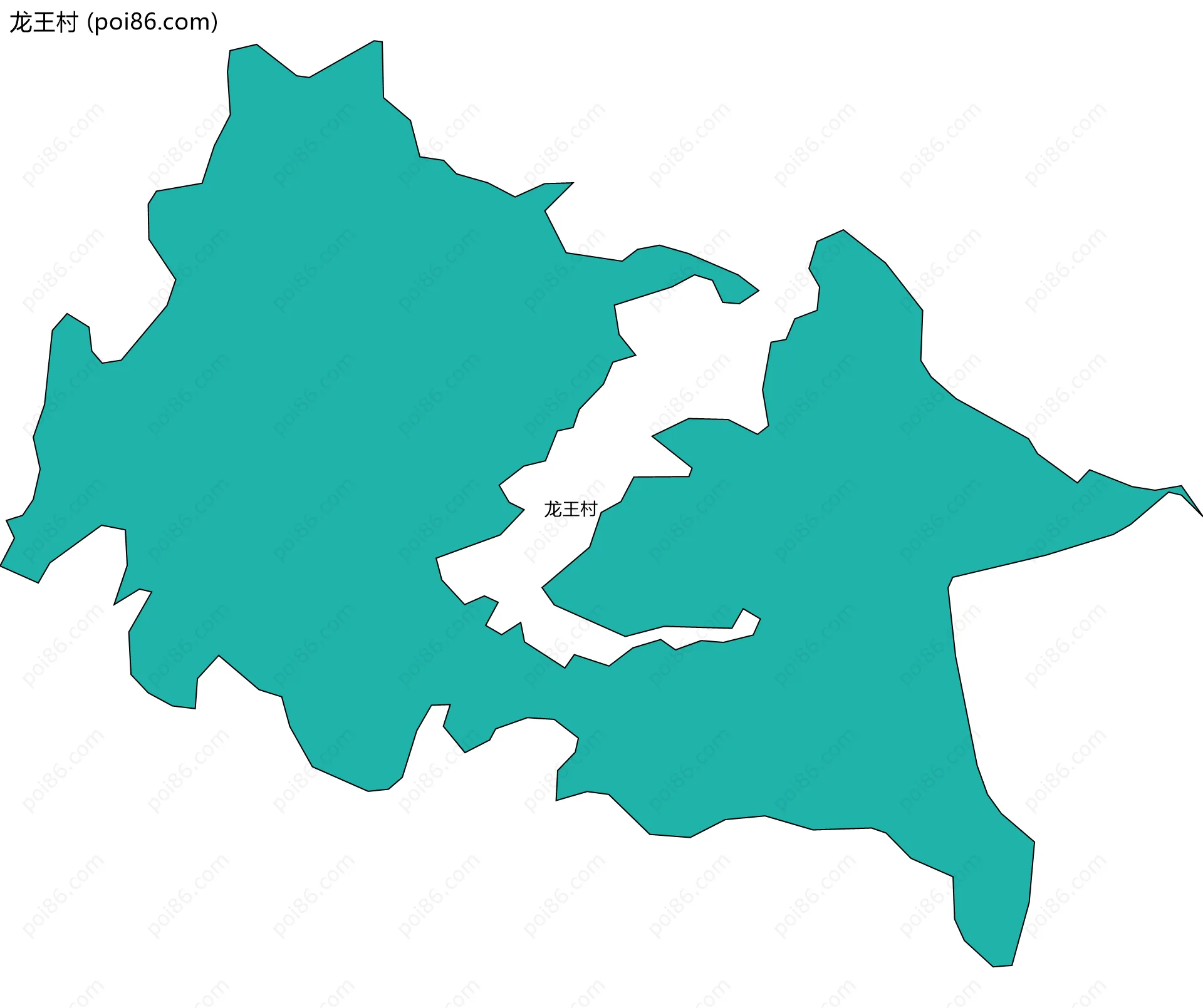 龙王村边界地图