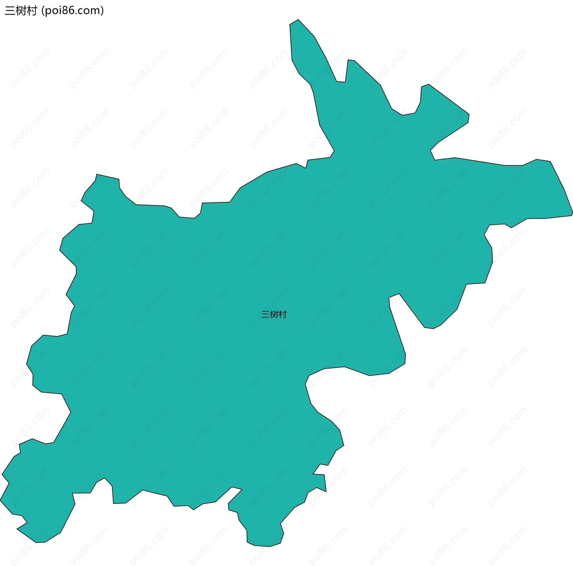 三树村边界地图