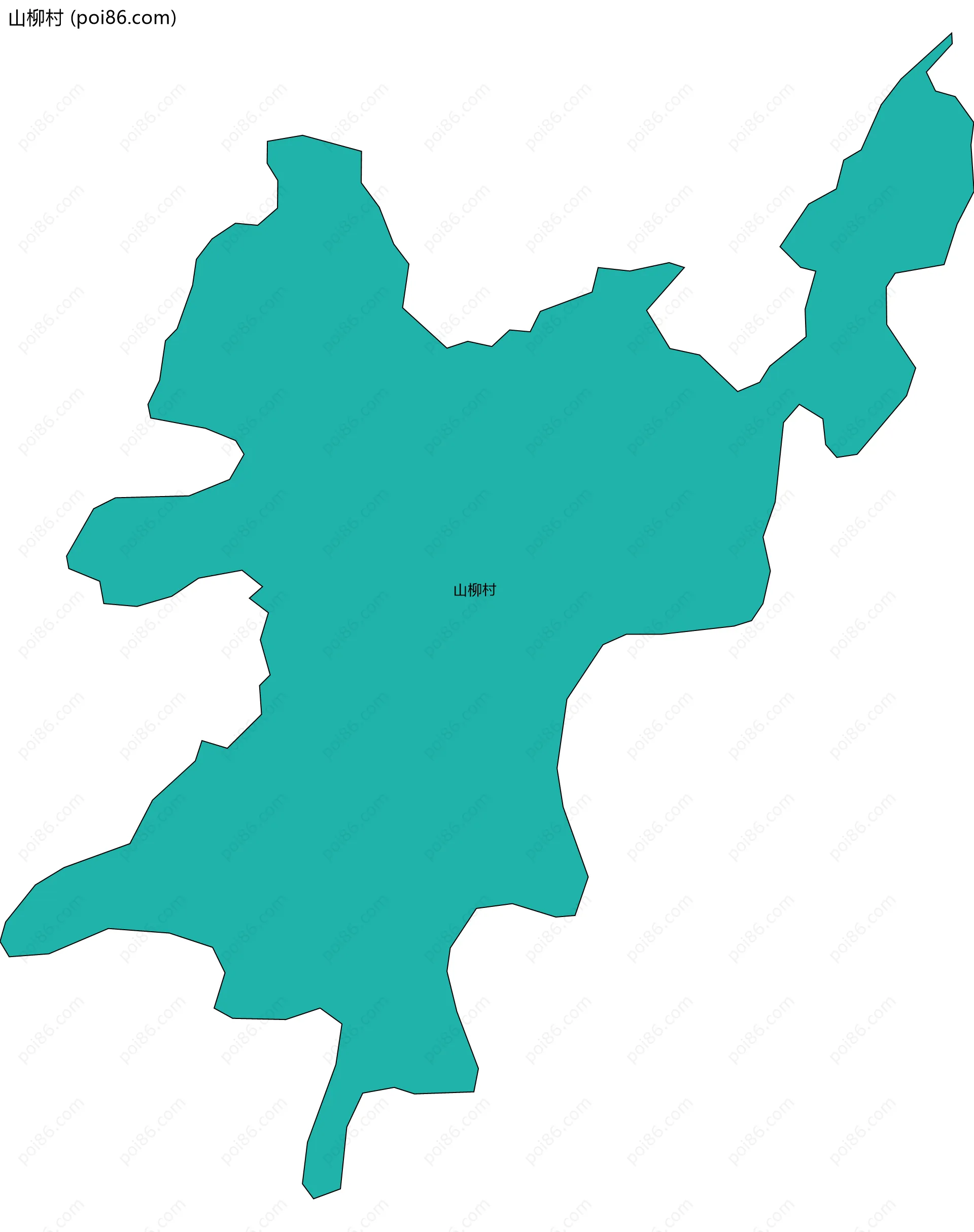 山柳村边界地图