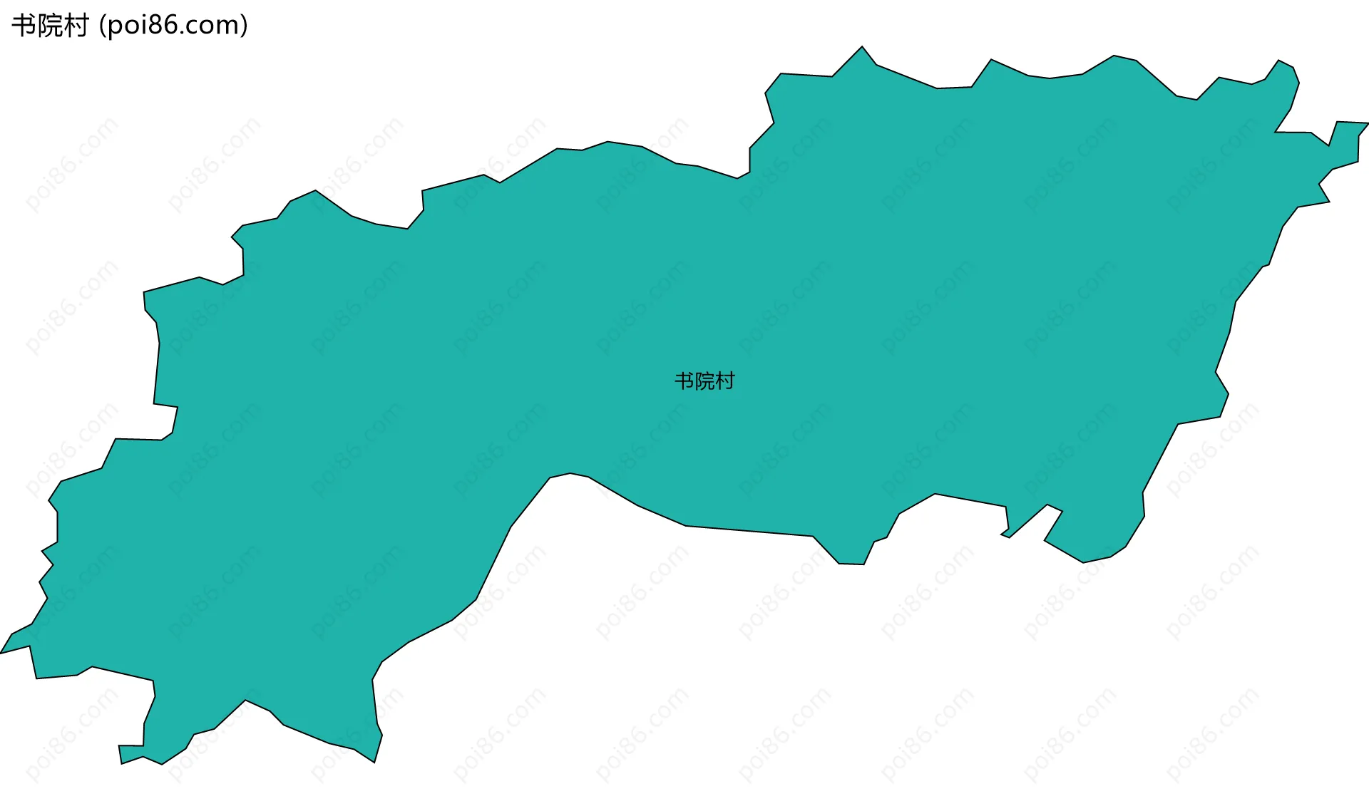 书院村边界地图