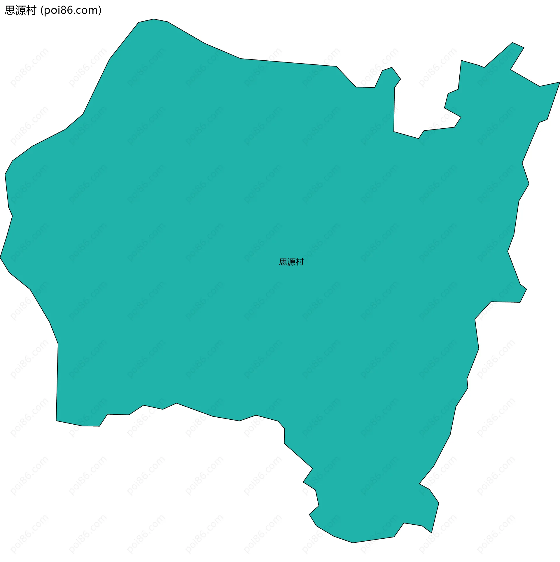 思源村边界地图
