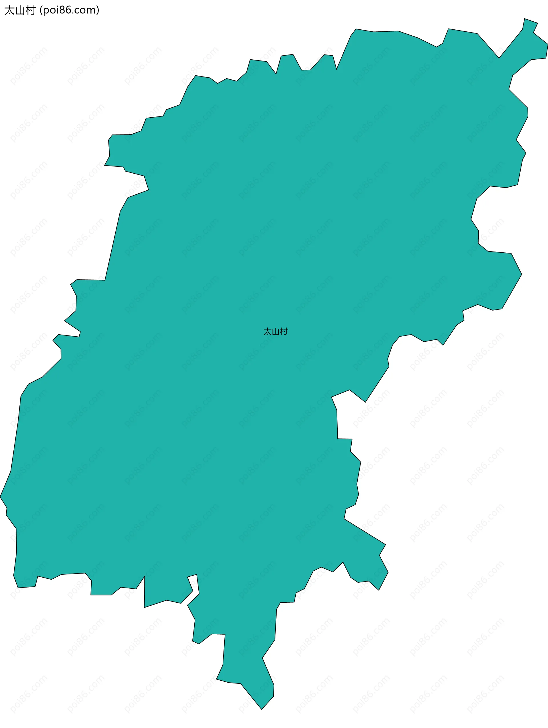 太山村边界地图