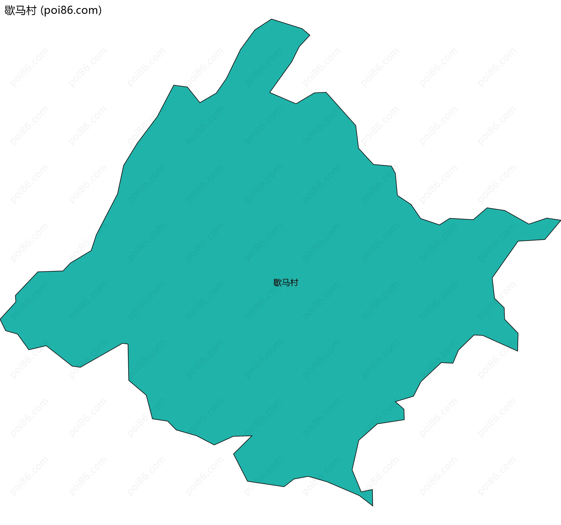 歇马村边界地图