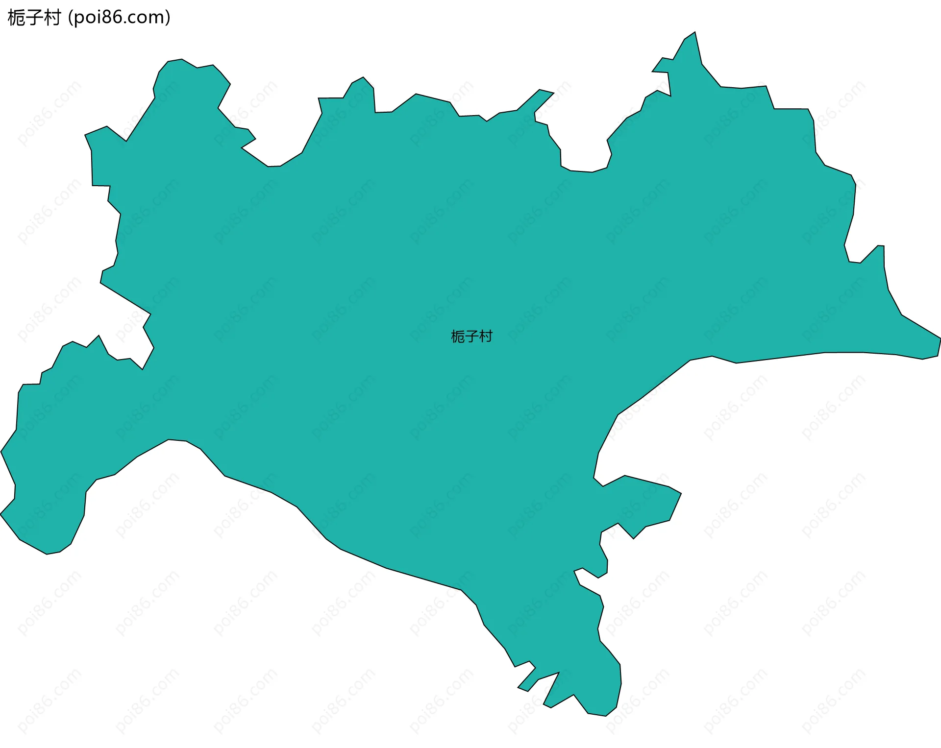 栀子村边界地图